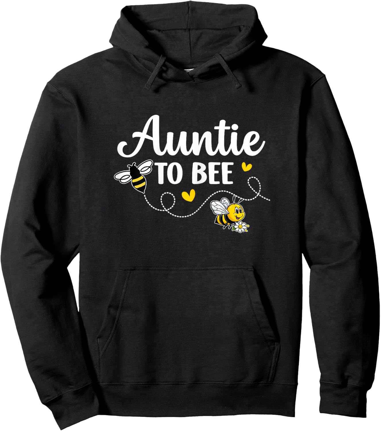 Auntie To Bee Gender Reveal Pregnancy Announcement Auntie Hoodie - Hoodie | Black