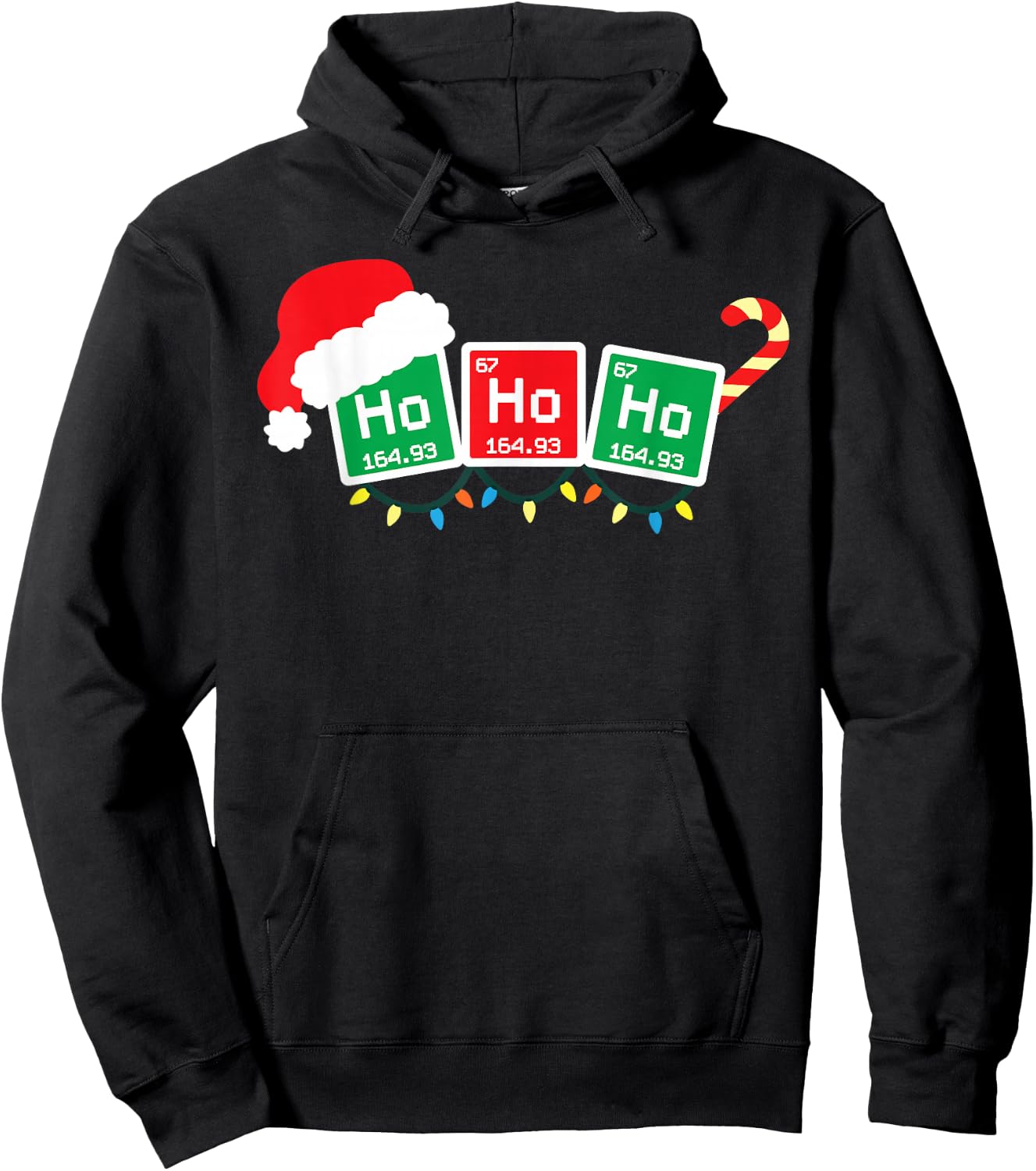 Ho Ho Ho Periodic Table Shirt Chemist Physics Christmas Gift Hoodie - Hoodie | Black