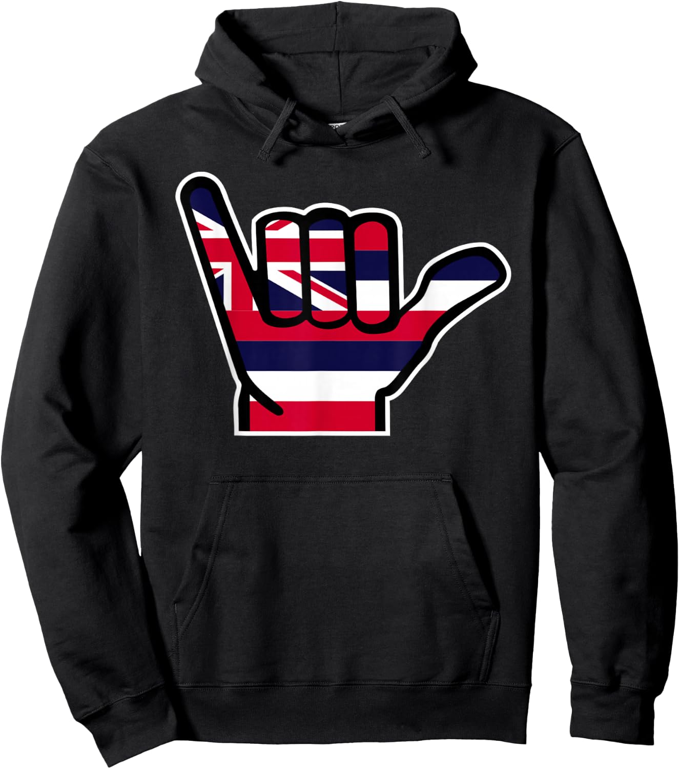 Hawaii hand flag Hoodie - Hoodie | Black