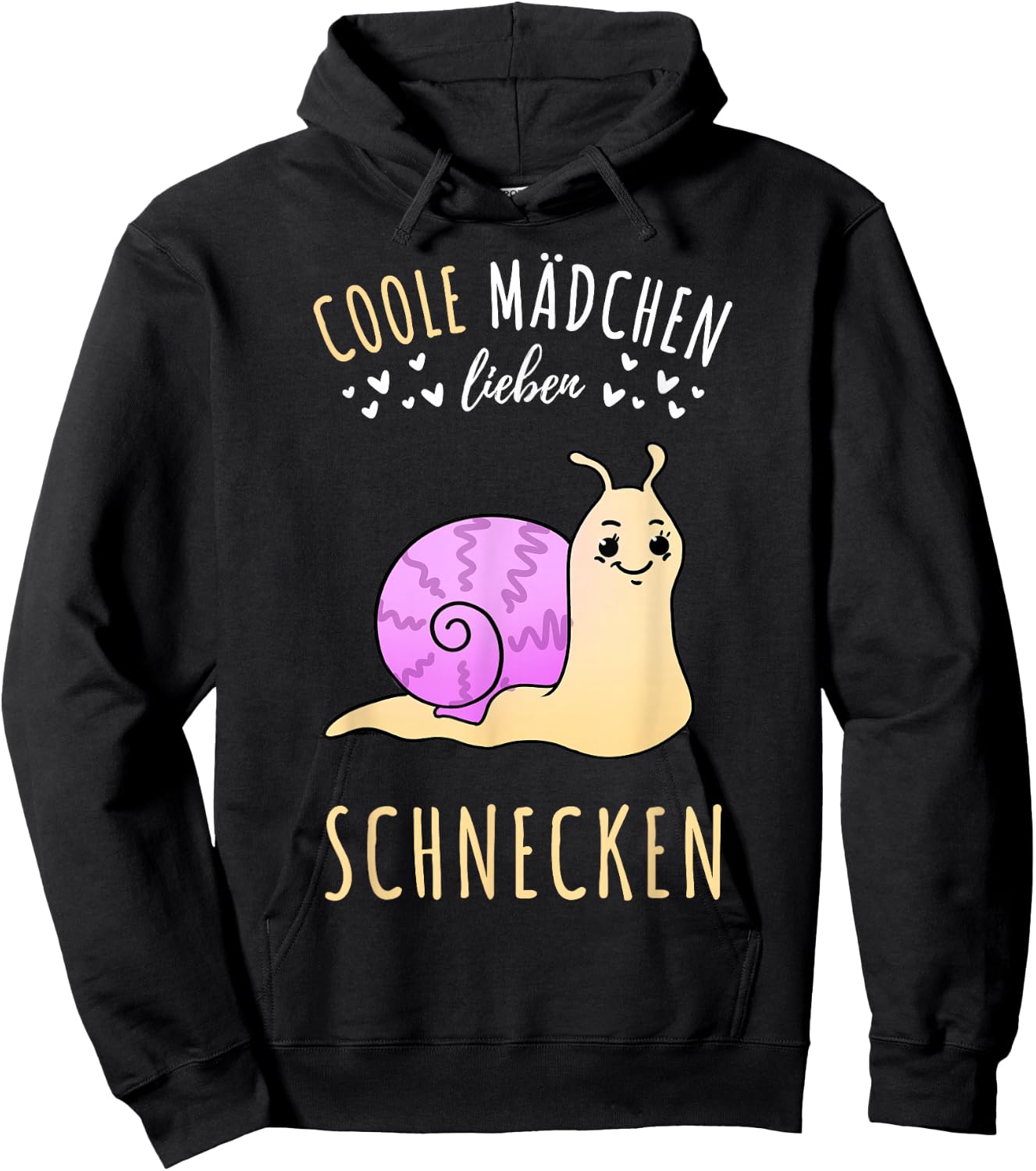Coole Mädchen lieben Schnecken Geschenk Hoodie - Hoodie | Black