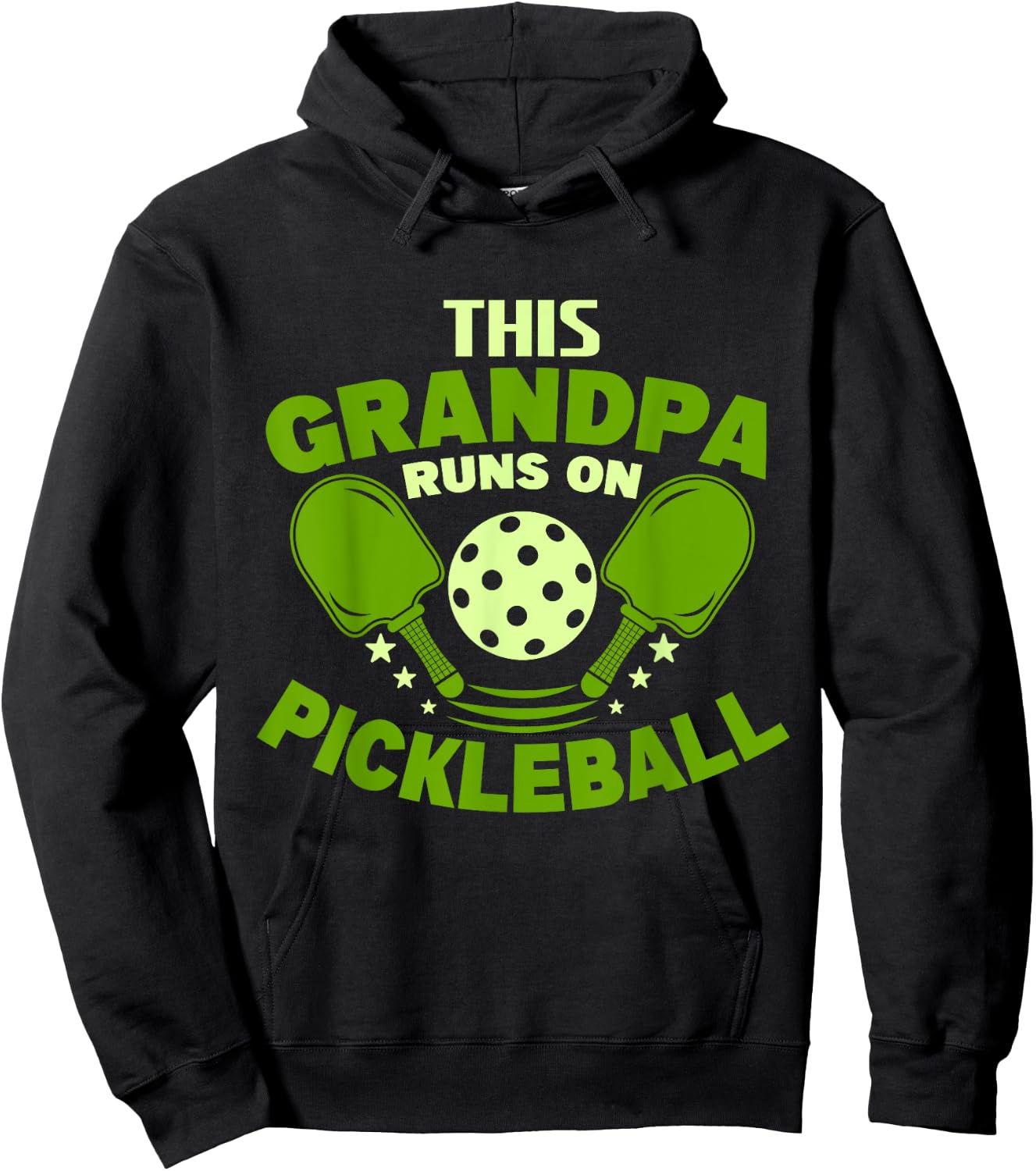 This Grandpa Runs On Pickleball Fathers Day Hoodie - Hoodie | Black