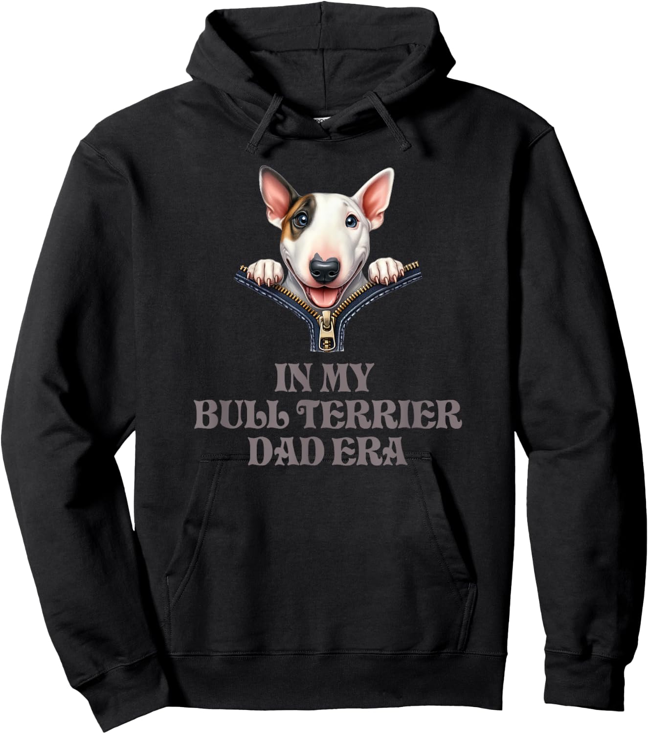 In My Bull Terrier Dad Era Hoodie - Hoodie | Black