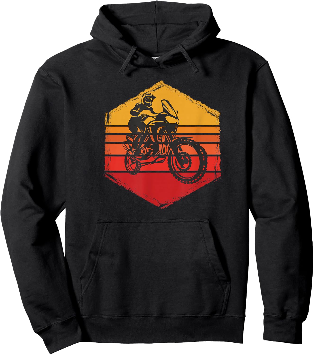 Design Adventure Trail Motorcycle Travel Hoodie - Hoodie | Black
