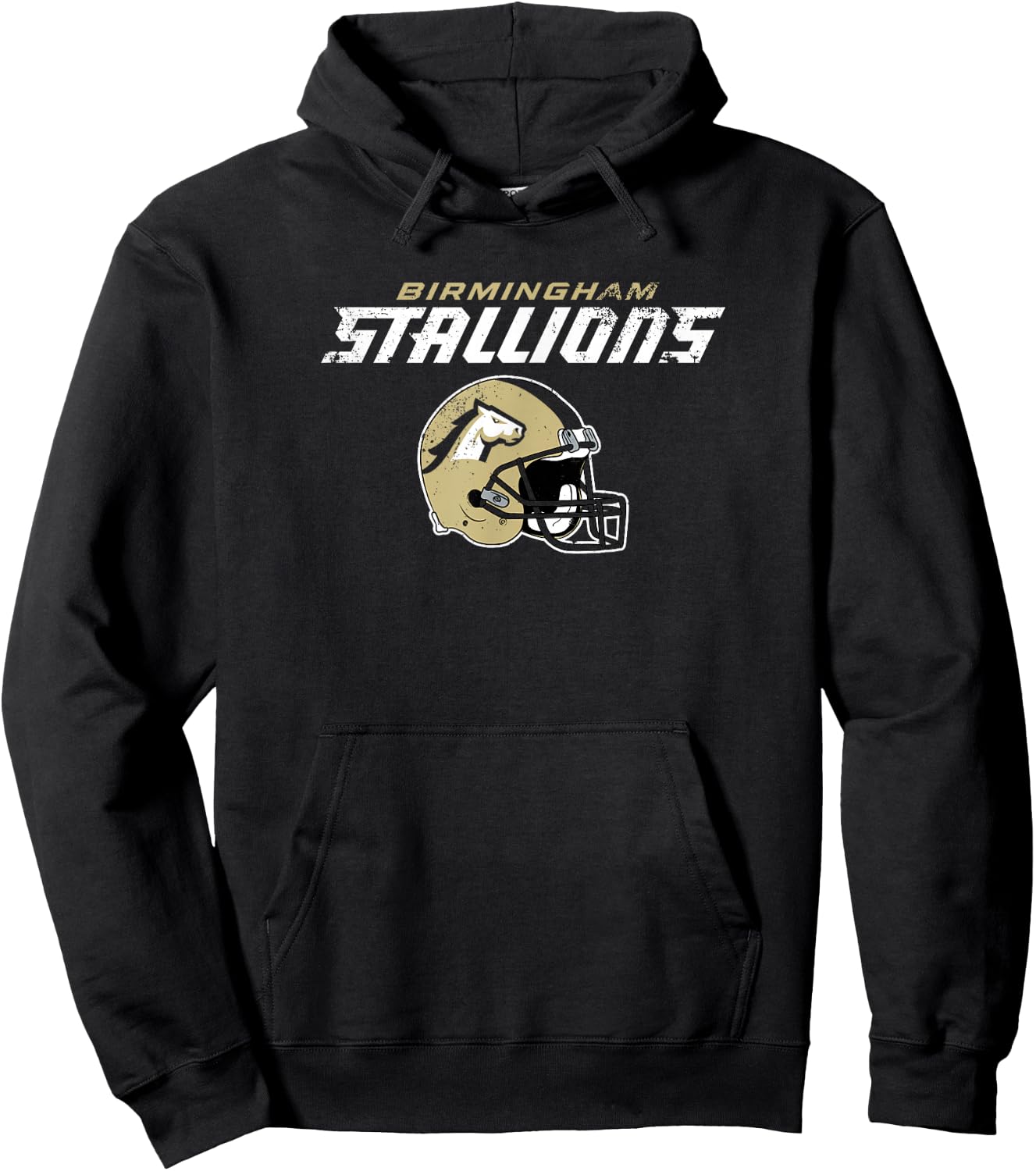 Birmingham Stallions: Vintage Helmet Hoodie - Hoodie | Black