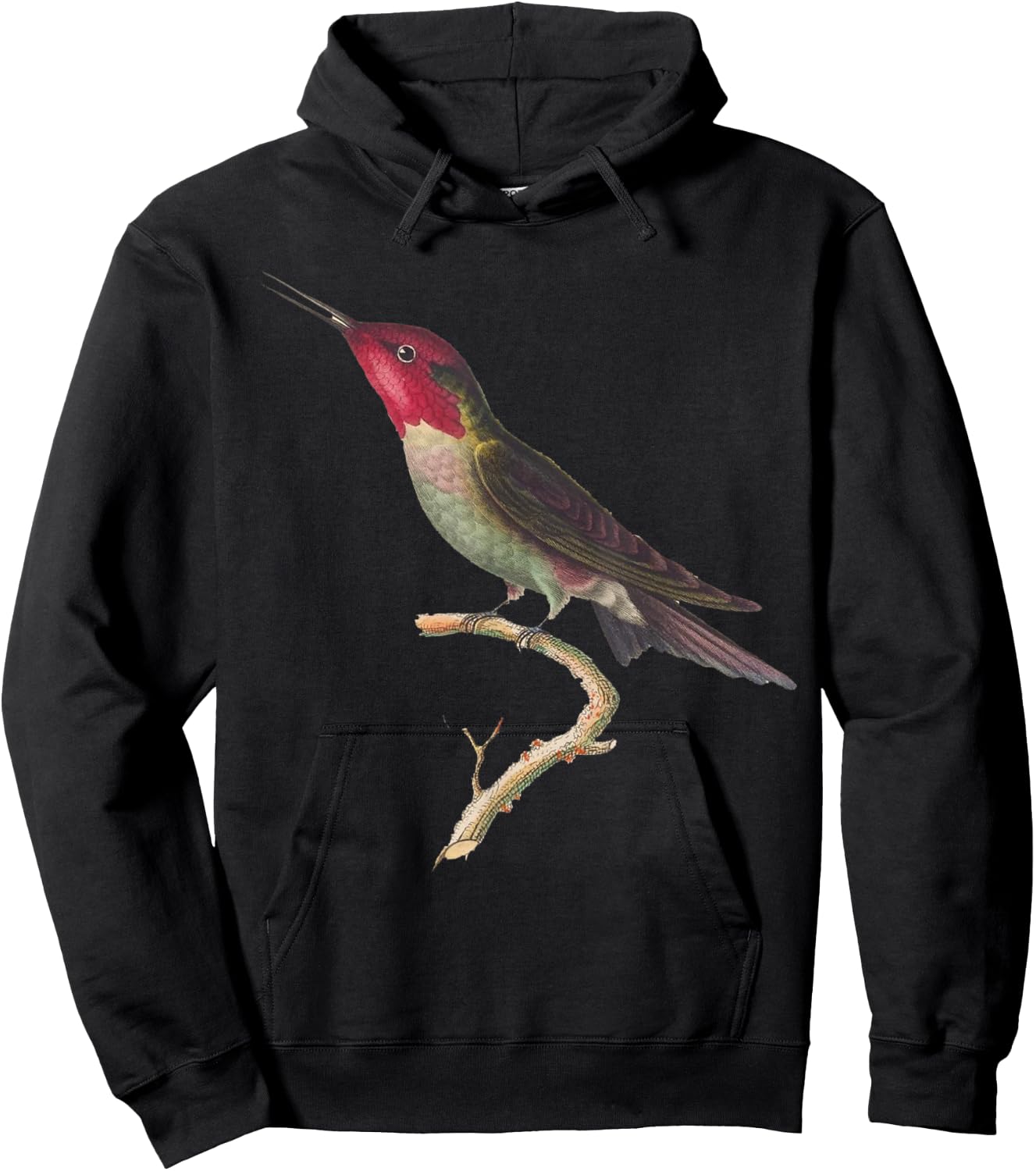 Hummingbird Beautiful Anna’s Hummingbird Hoodie - Hoodie | Black