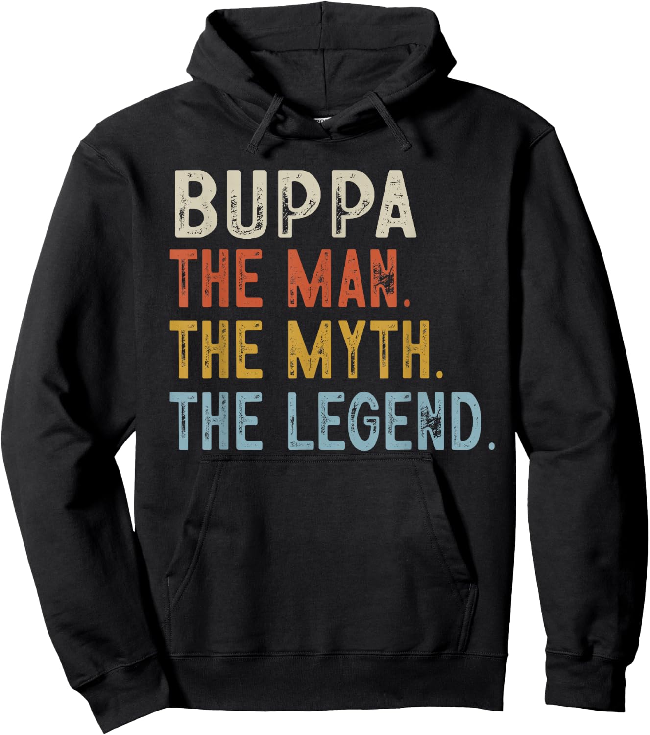 BUPPA The Grandpa The Myth The Legend Fathers Day Vintage Hoodie - Hoodie | Black