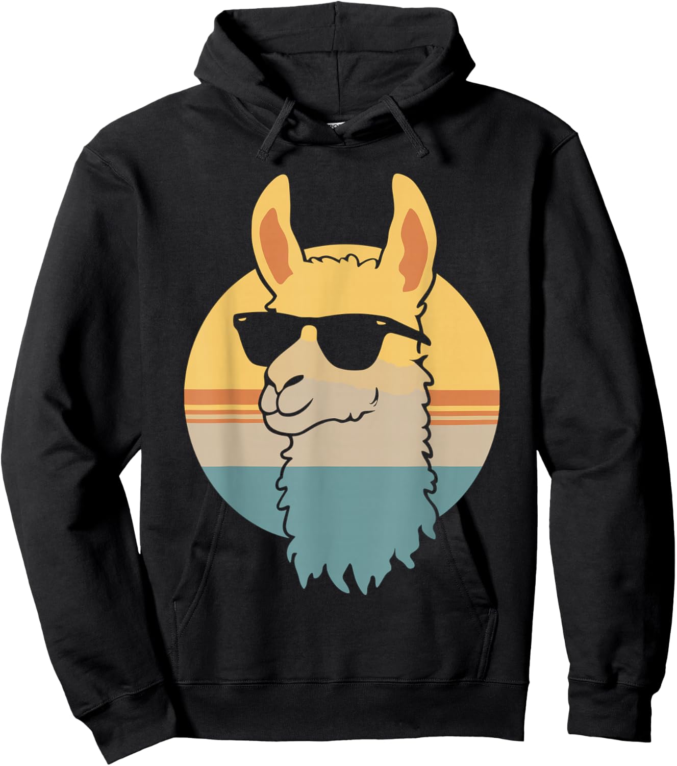 Funny Llama Sunglasses Hoodie - Hoodie | Black