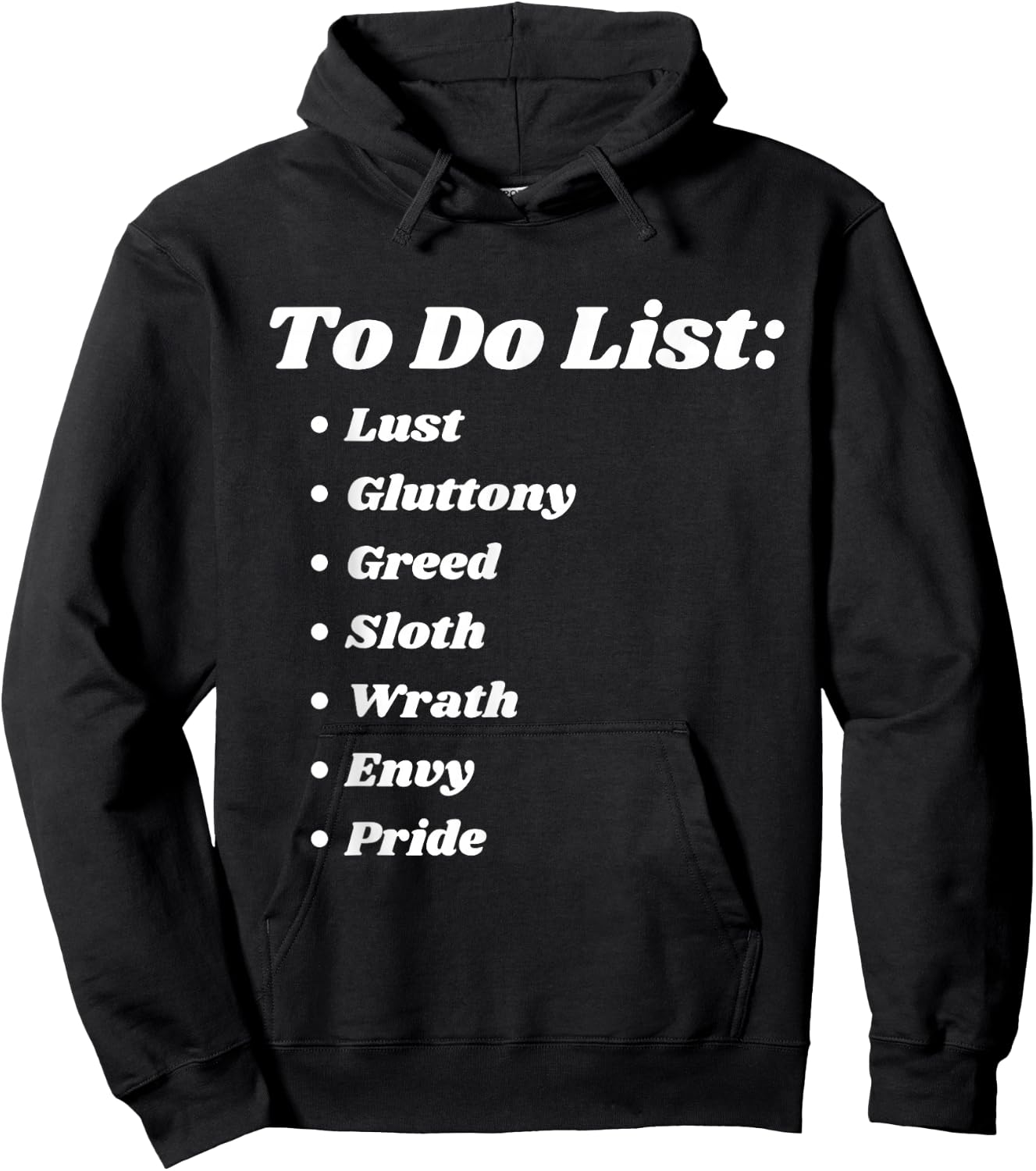 To Do List Seven Deadly Sins Hoodie - Hoodie | Black