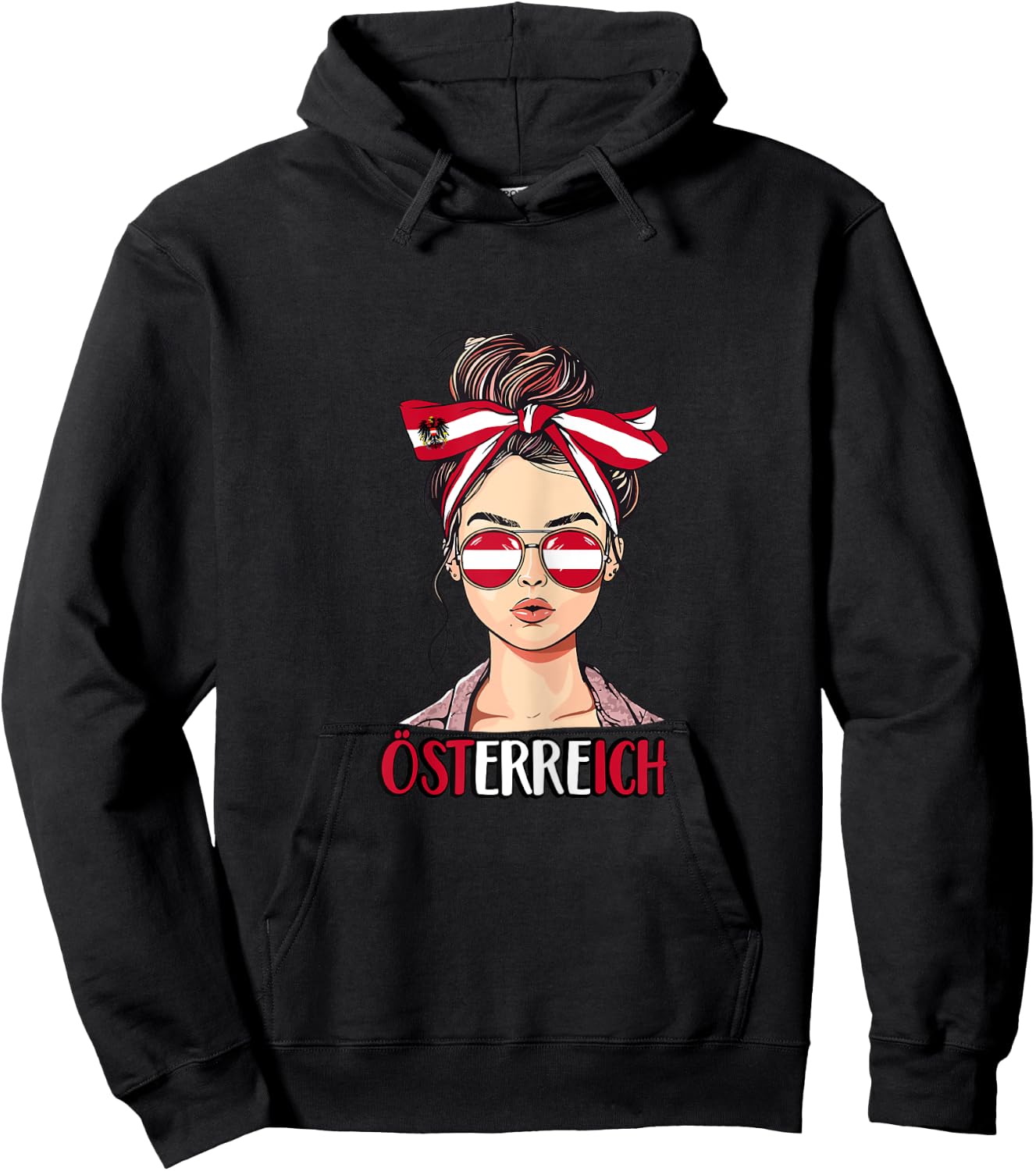 Austria Girls' Football Championship 2024 Fan Item , White Hoodie - Hoodie | Black