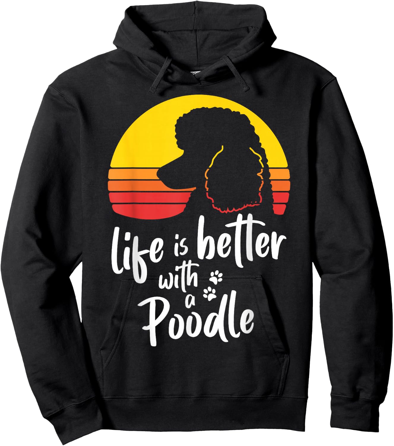 Life Is Better With Standard Poodle Mom Caniche Dog Lovers Hoodie - Hoodie | Black