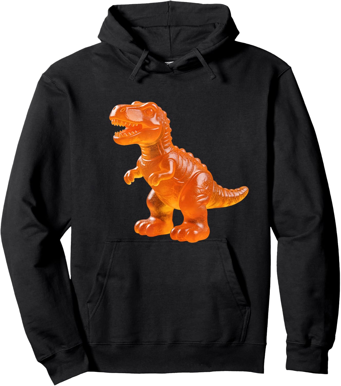 Gummy Dinosaur - Orange Sweet Candy Hoodie - Hoodie | Black