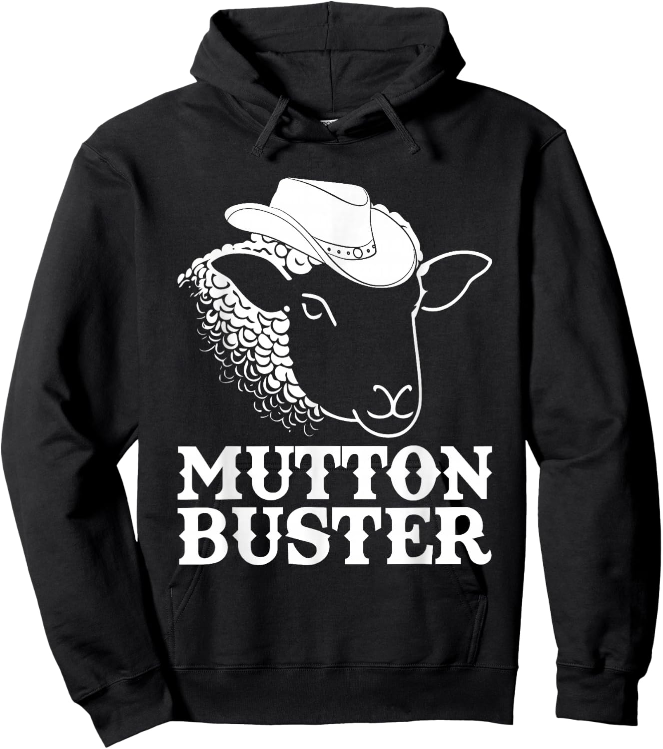 Mutton Busting Youth Rodeo Sheep Riding Kids Mutton Buster Hoodie - Hoodie | Black