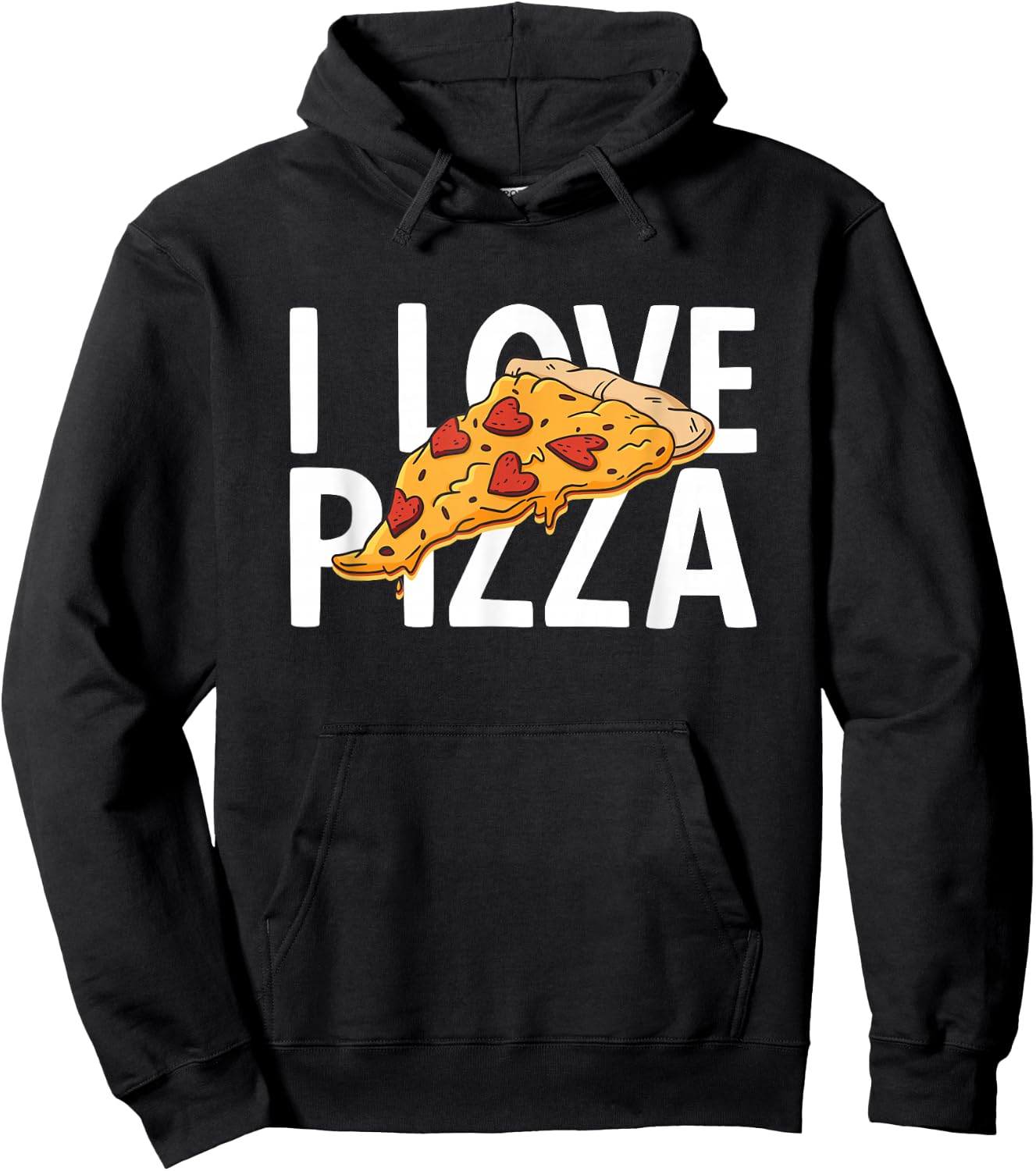 I Love Pizza Hoodie - Hoodie | Black