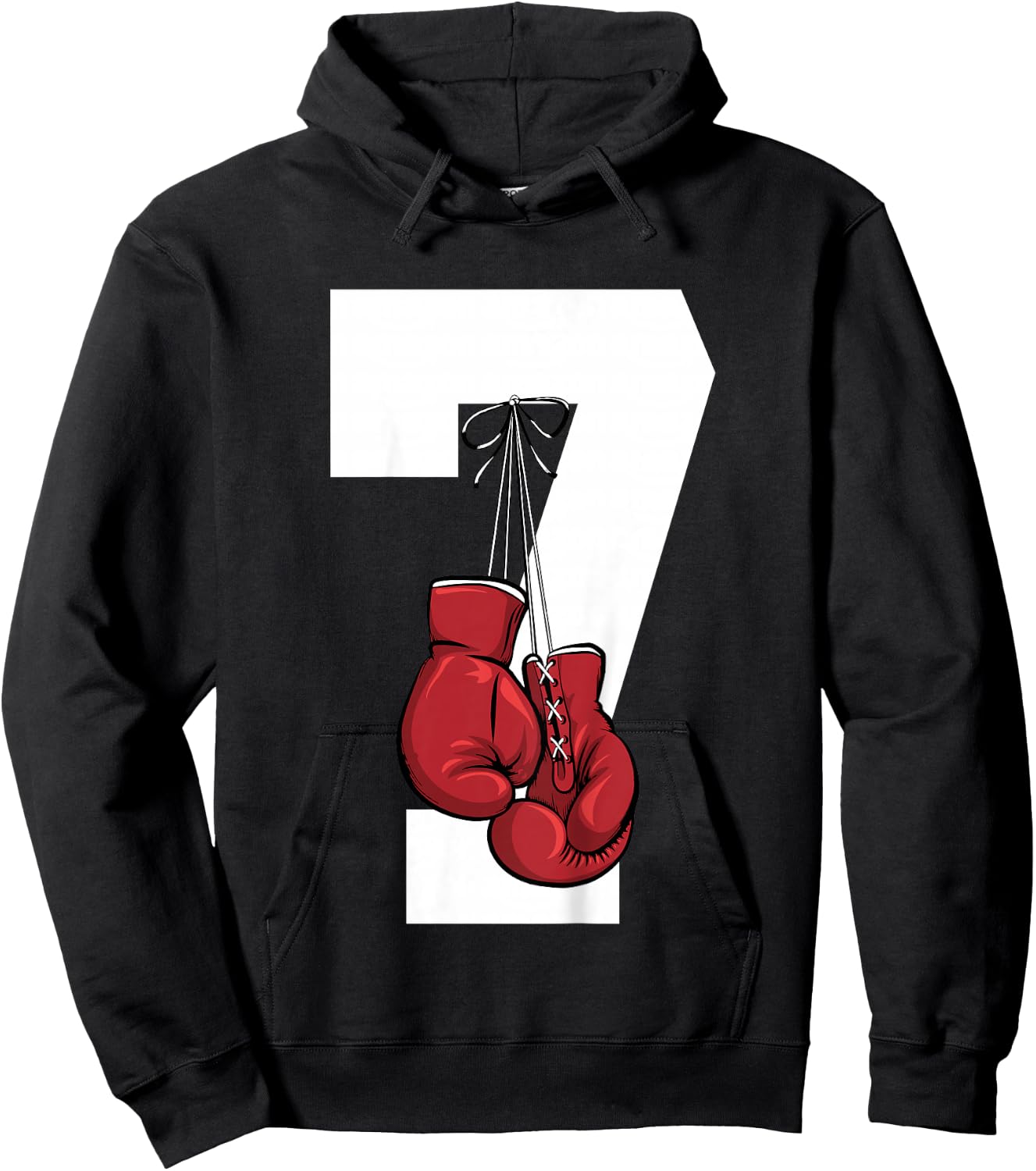 Boxing 7 Year Boxer 7th Birthday Hoodie - Hoodie | Black