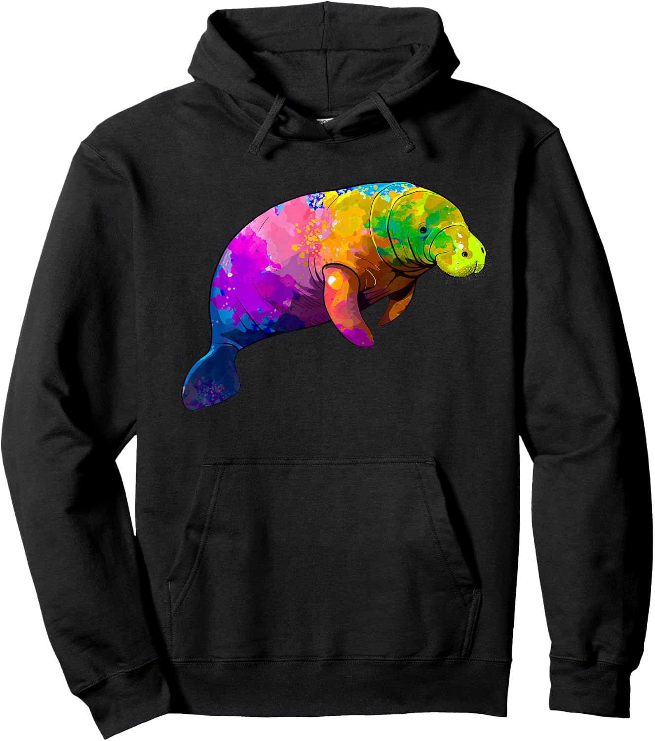 Cute Manatee Art Women Kids Sea Cow Lover Manatee Hoodie - Hoodie | Black