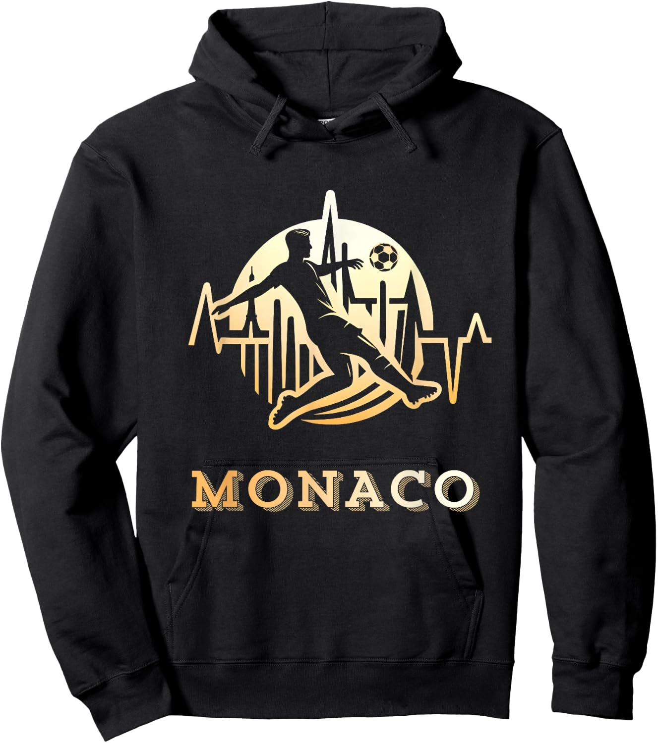 Gift Supporter Monaco Football Monegasque , Black, S Hoodie - Hoodie | Black