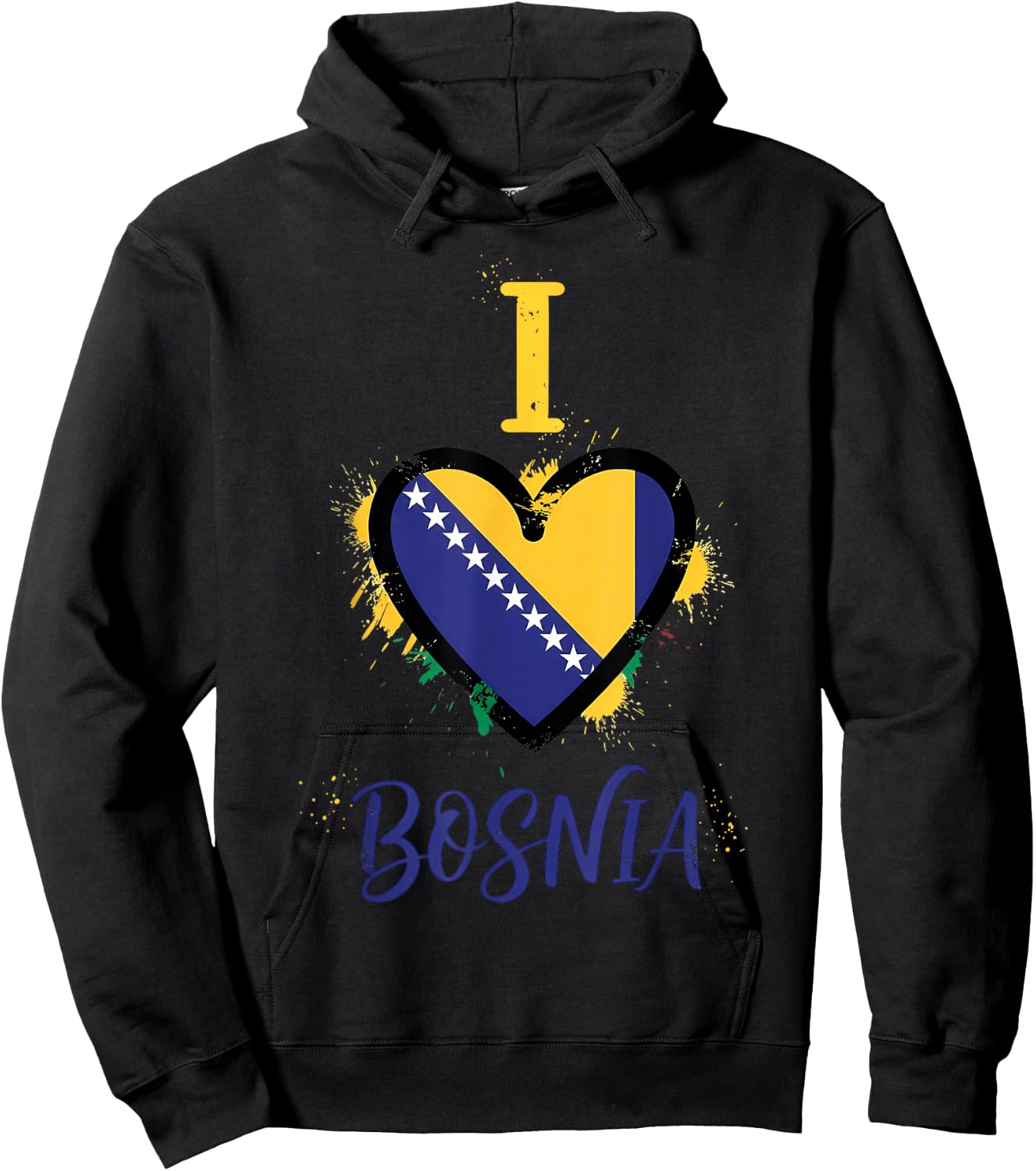 Bosnia Flag Bosnia and Herzegovina Roots Hoodie - Hoodie | Black