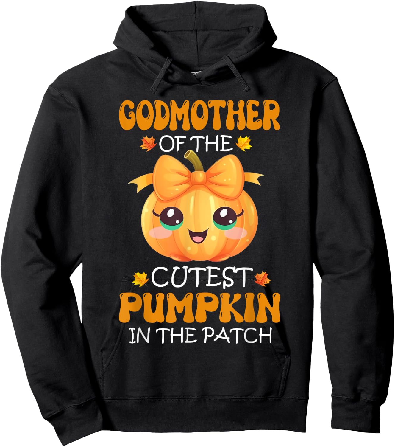 Godmother Of The Cutest Pumpkin In The Patch Halloween Hoodie - Hoodie | Black