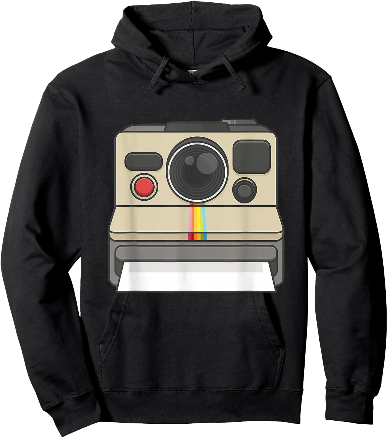 Vintage Instant Camera 80s Style T Shirt Hoodie - Hoodie | Black