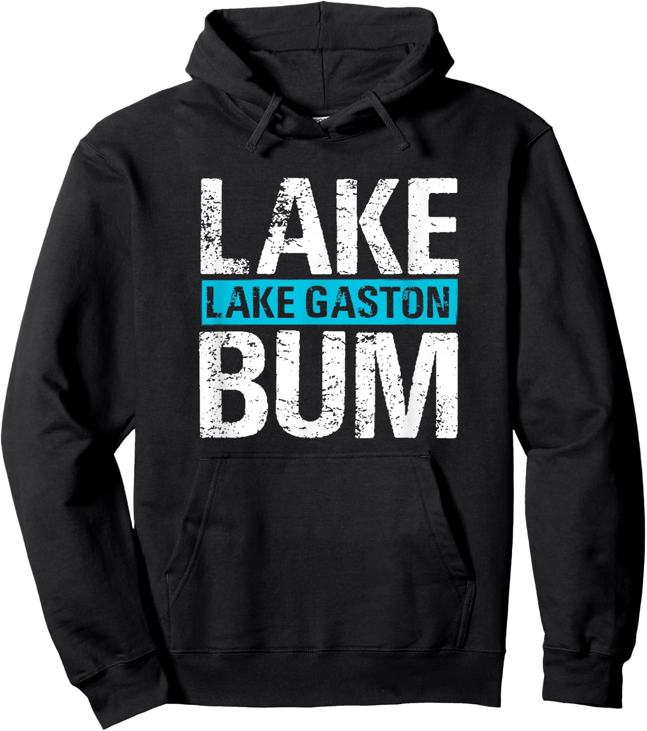 Lake Gaston Lake Bum | Vintage Lake Life Hoodie - Hoodie | Black