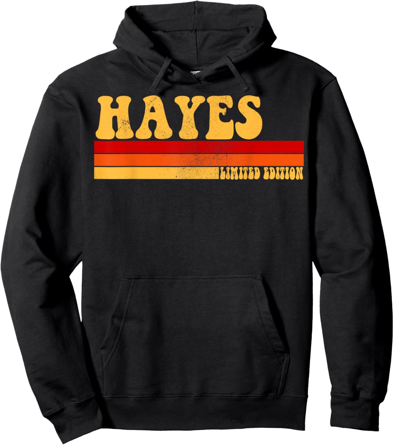 HAYES Name Personalized Idea Men Retro Vintage HAYES Hoodie - Hoodie | Black