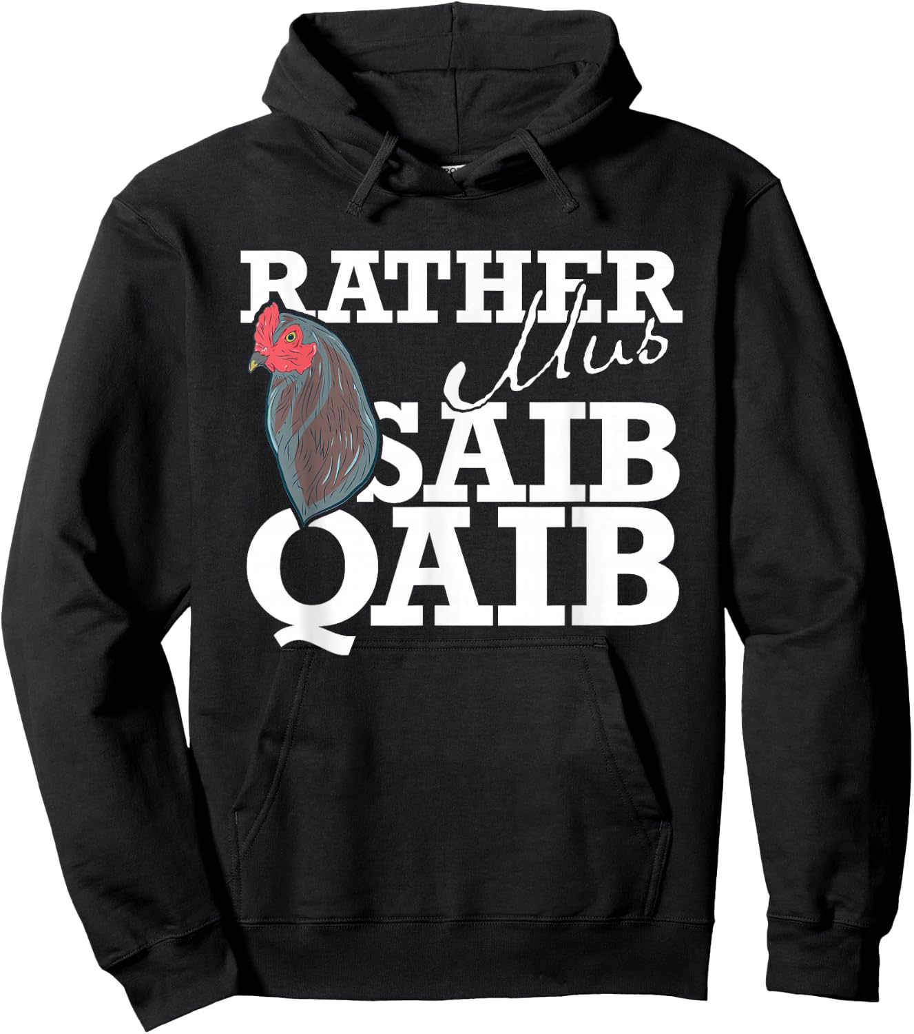 Rather Mus Saib Qaib / Chicken Hmong Hoodie - Hoodie | Black