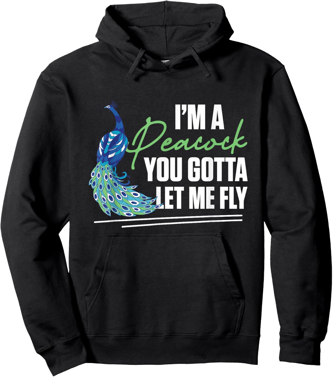 I'm A Peacock You Gotta Let Me Fly Zookeeper Ornithologist Hoodie - Hoodie | Black
