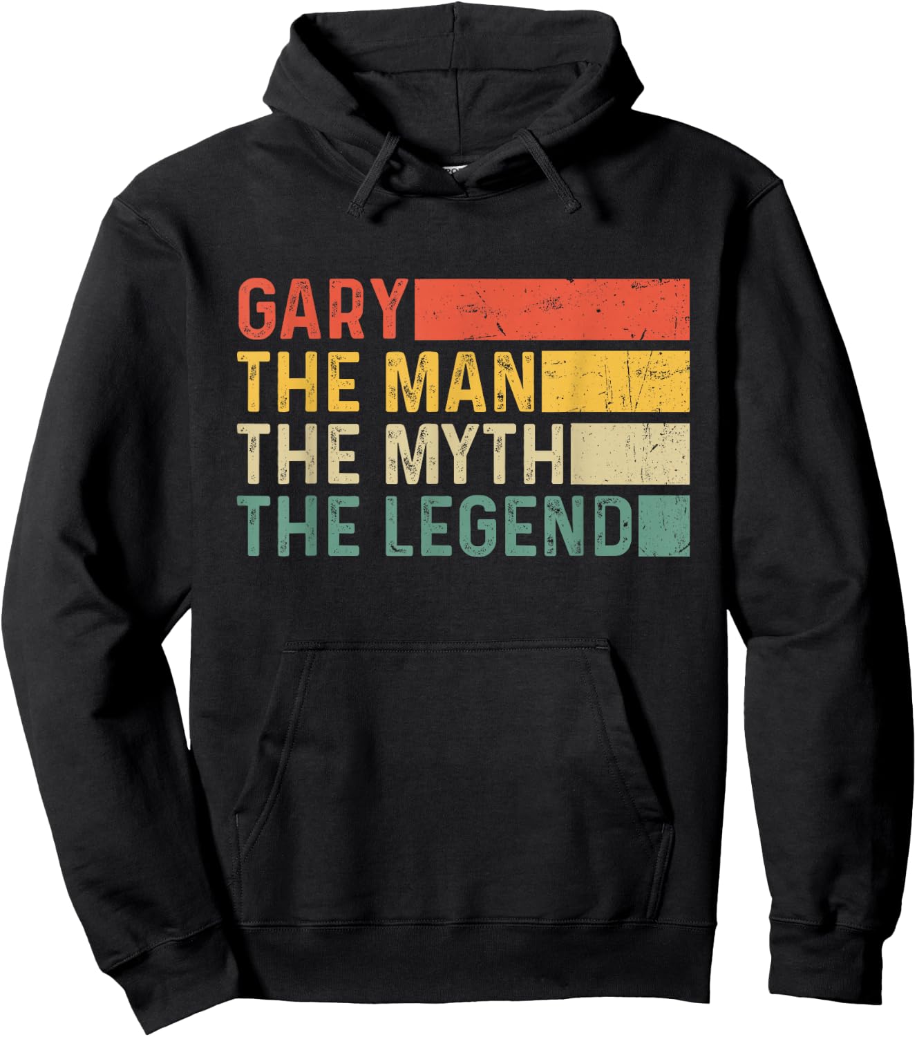 Gary The Man The Myth The Legend Vintage Gift Gary Hoodie - Hoodie | Black
