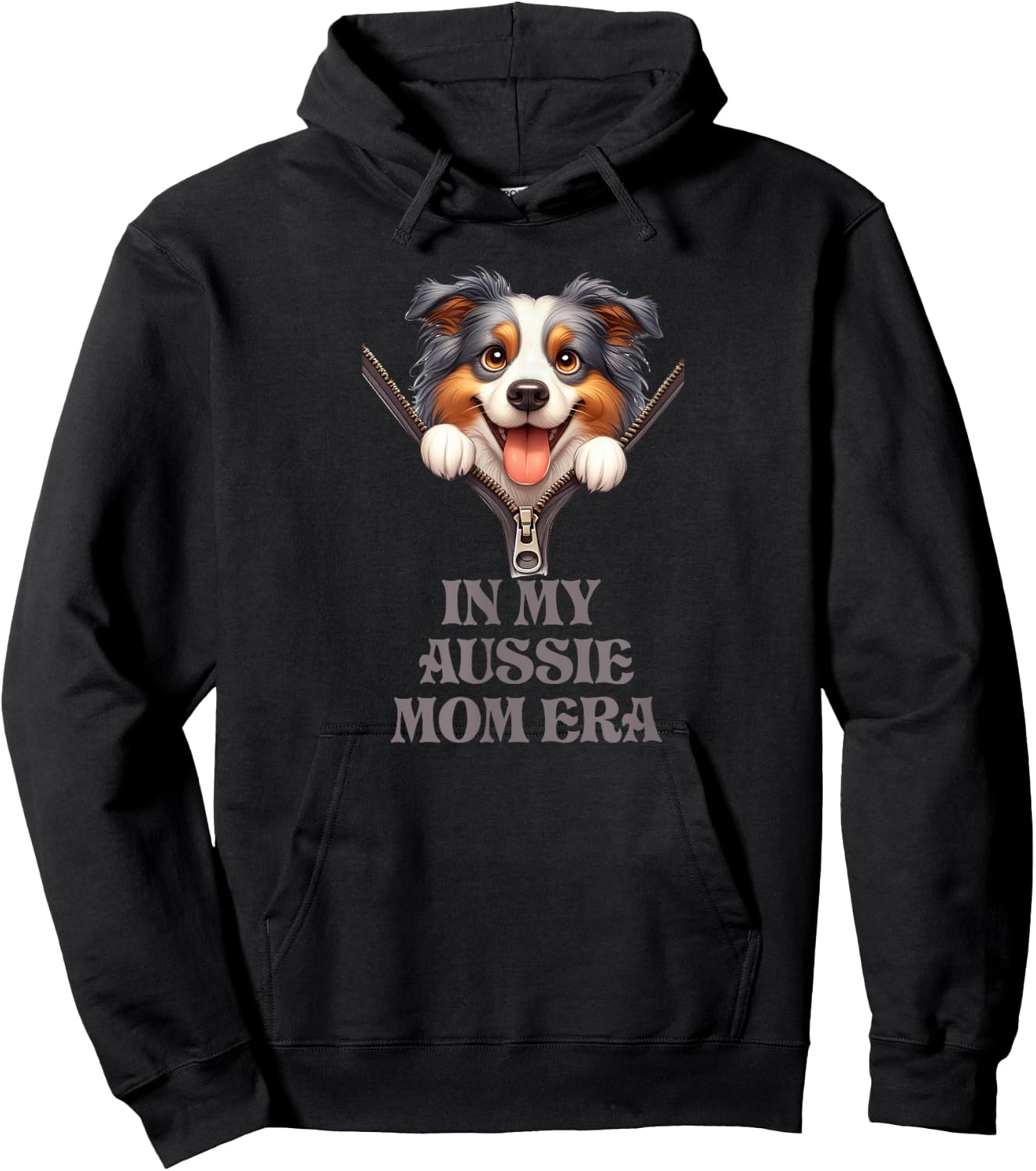 In My Aussie Mom Era Hoodie - Hoodie | Black