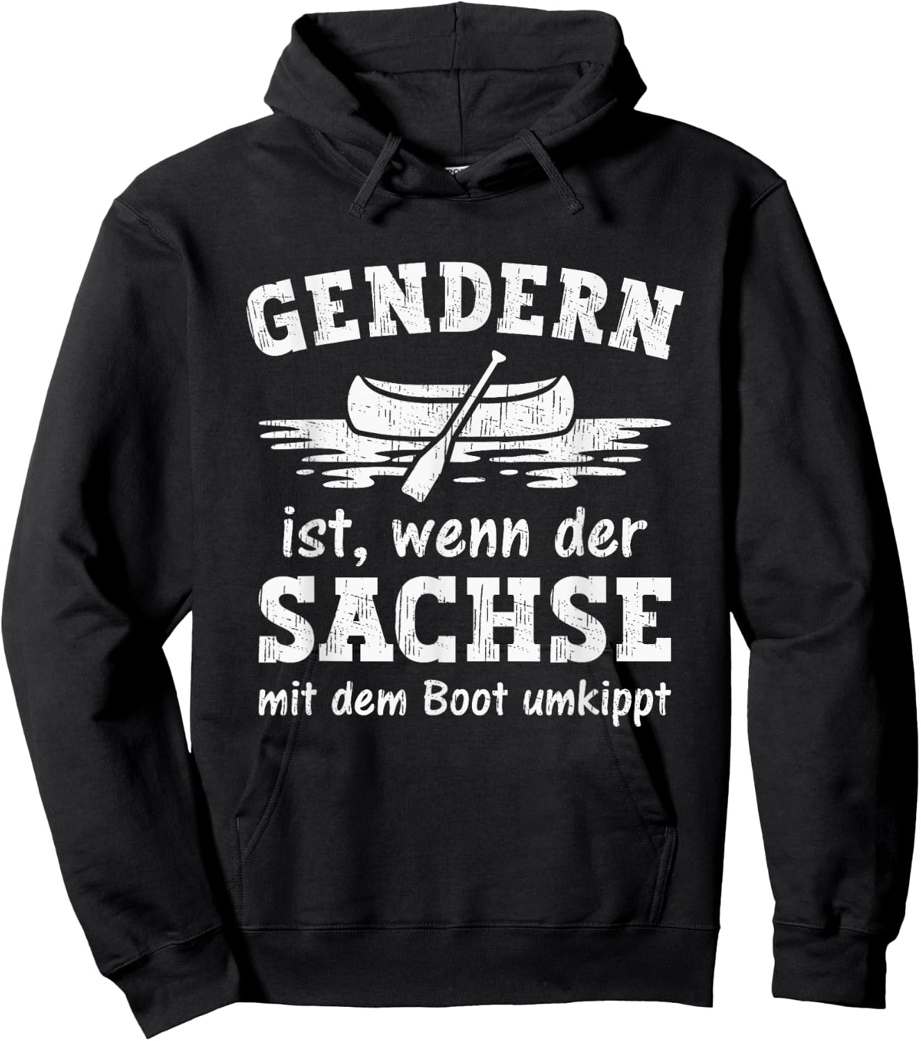 Gendern ist wenn der Sachse mit dem Boot umkippt Hoodie - Hoodie | Black