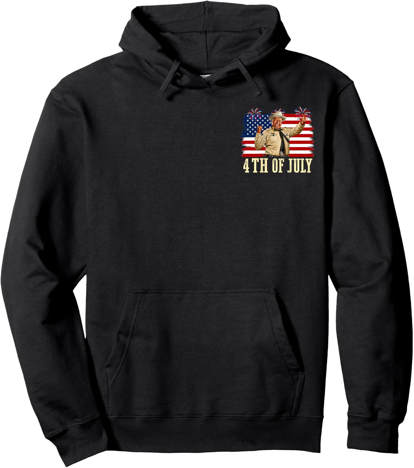 Happy 4th of July to All You Sumbitches 2 Side Hoodie - Hoodie | Black