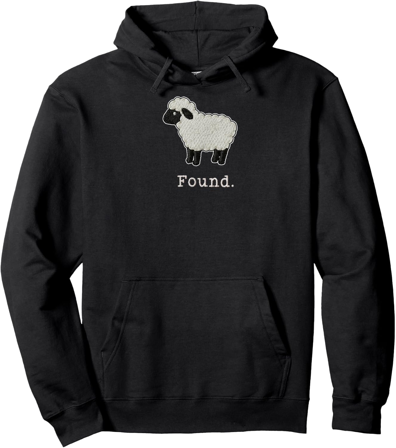 Found Minimalist Sheep Christian Psalm 23 Lamb Christian Hoodie - Hoodie | Black