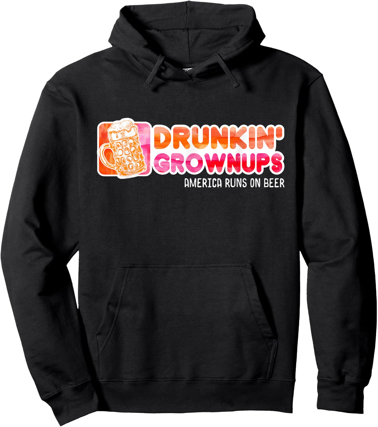 Drunken Grownups American Dad Run On Beer Funny Hoodie - Hoodie | Black