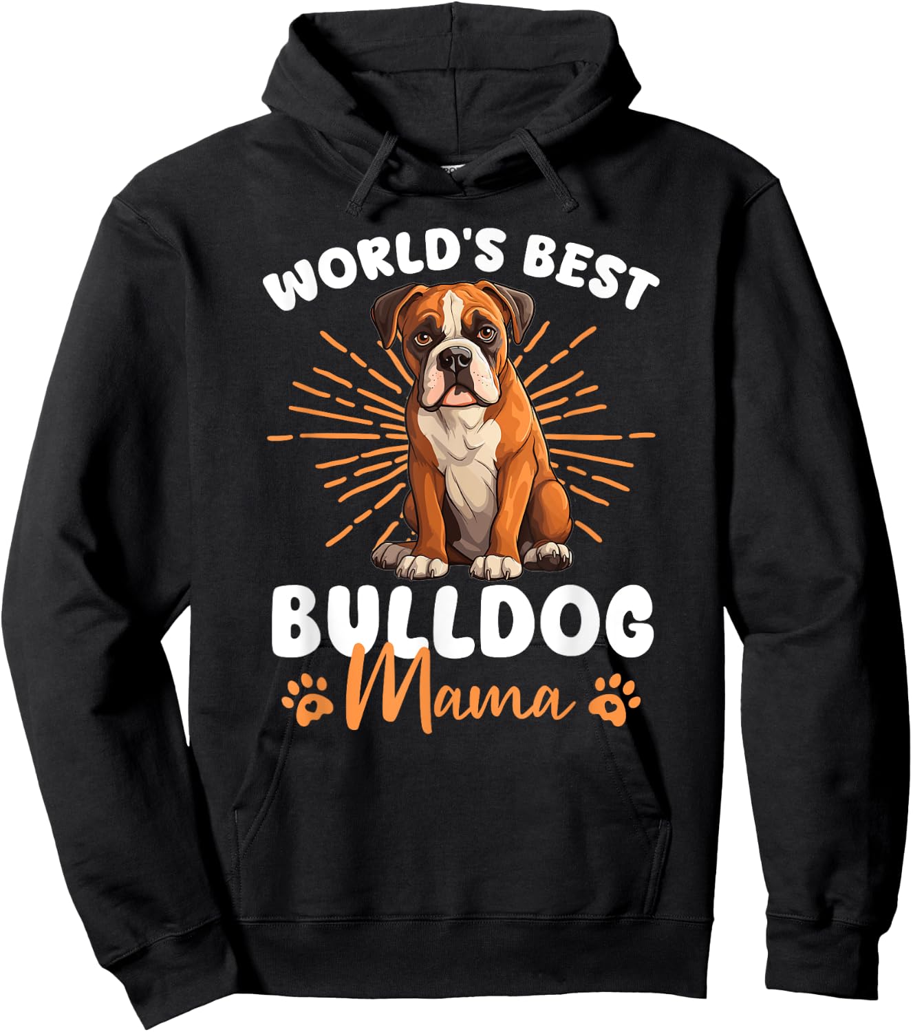 American Bulldog Groovy World's Best American Bulldog mama Women Kids Hoodie - Hoodie | Black
