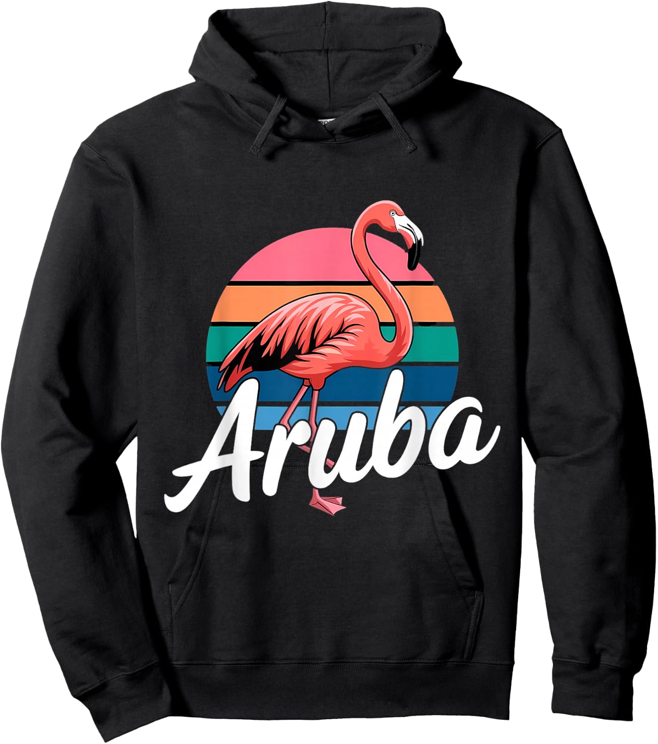 Aruba Flamingo Souvenir Hoodie - Hoodie | Black