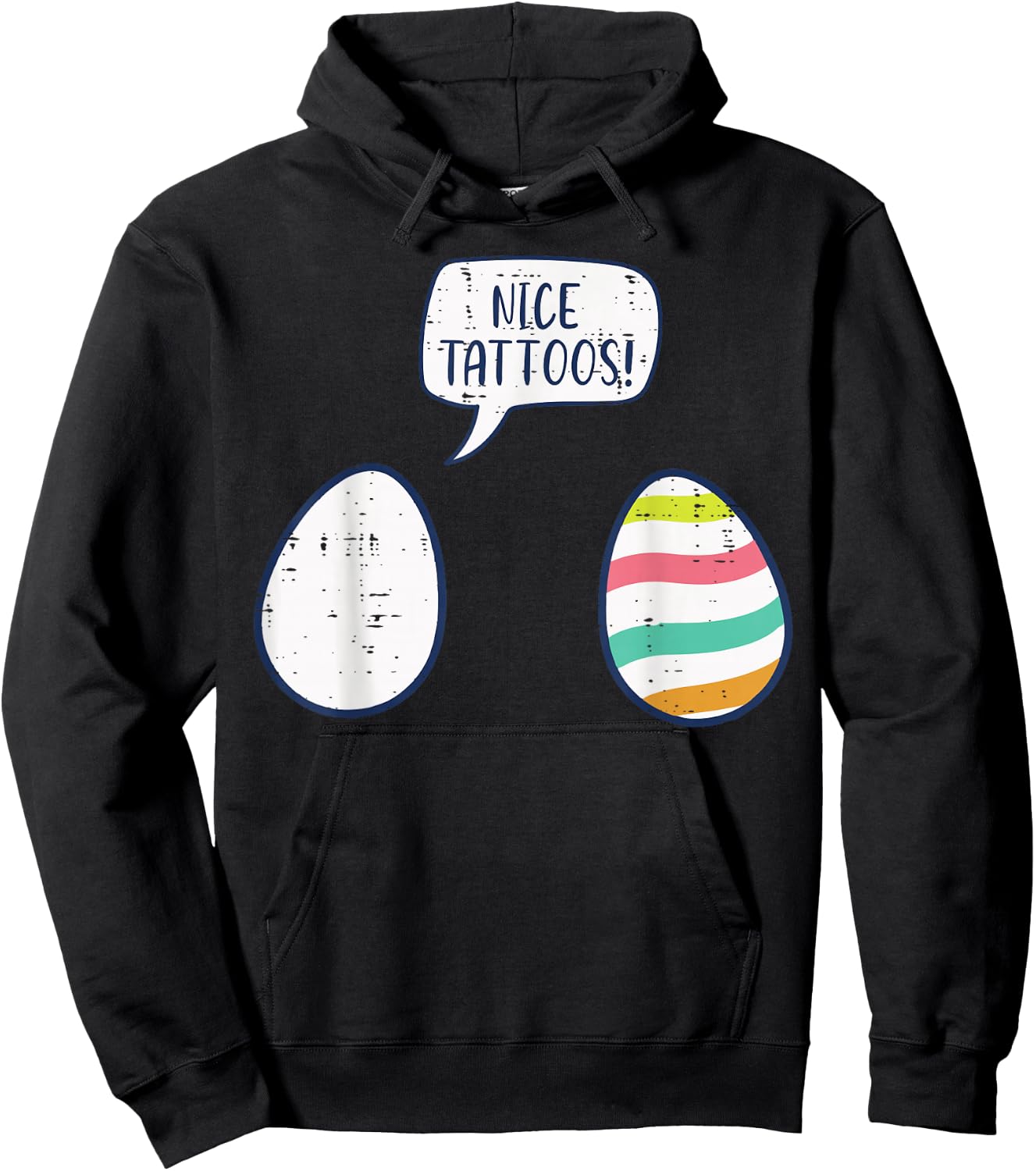 Easter Eggs Nice Tattoo Funny Dye Egg Hunt Men Women Kids Hoodie - Hoodie | Black