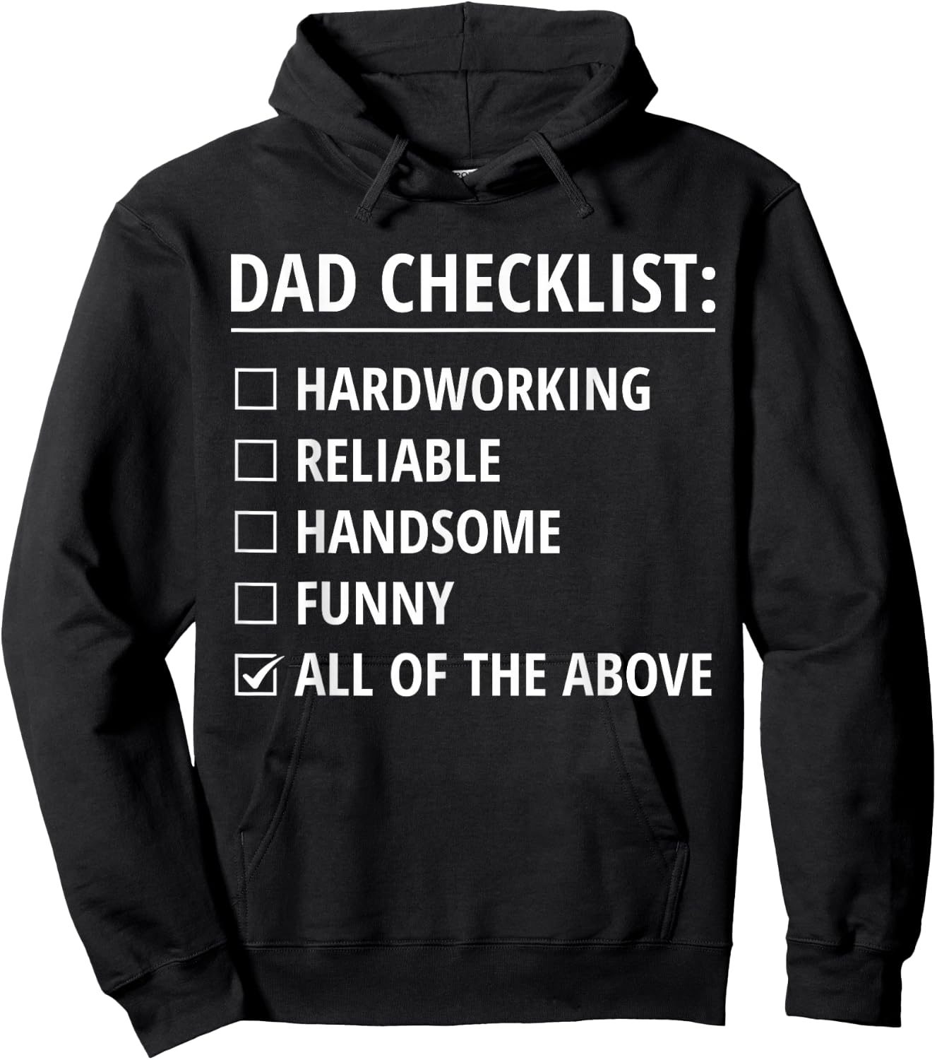 Dad Checklist Funny Father's Day Husband Dad Jokes Hoodie - Hoodie | Black