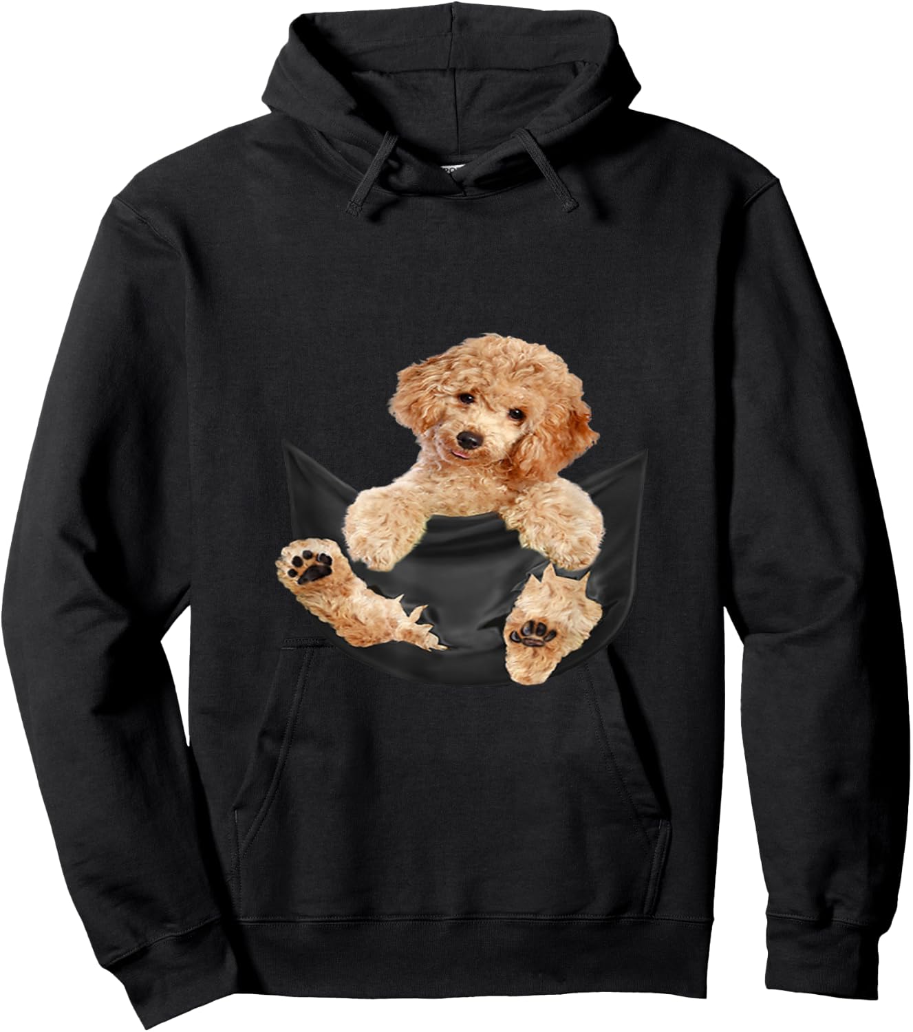 Dog Lovers Gifts Poodle In Pocket Funny Dog Men Women Girls Kids Hoodie - Hoodie | Black