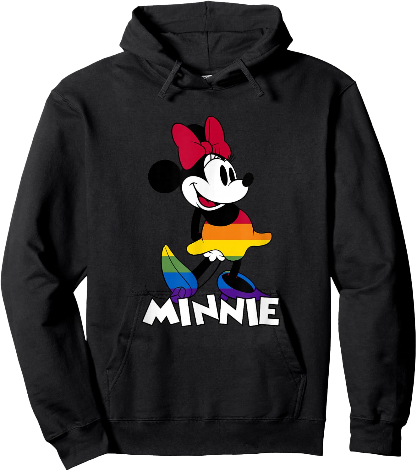 Disney Minnie Mouse Colorful Outfit Hoodie - Hoodie | Black