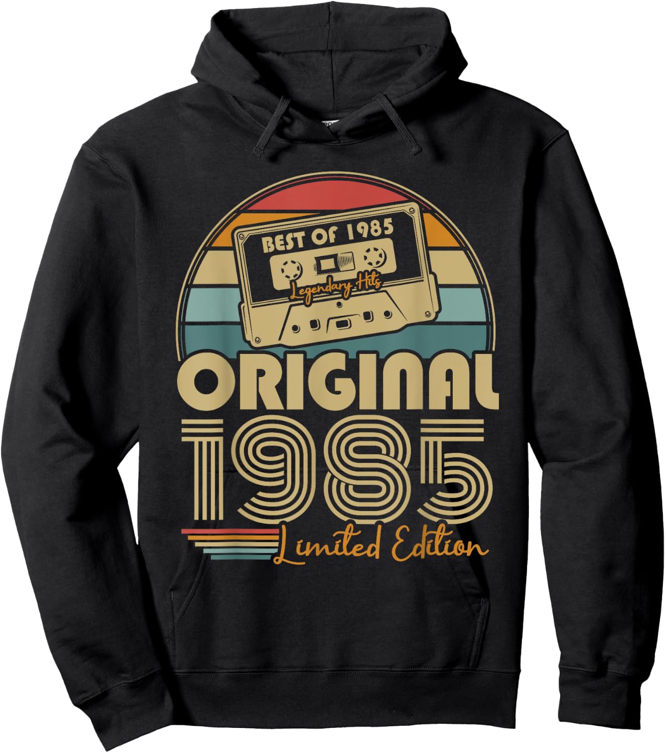 Original 1985 Vintage Birthday 40 Years Men and Women , Black, S Hoodie - Hoodie | Black