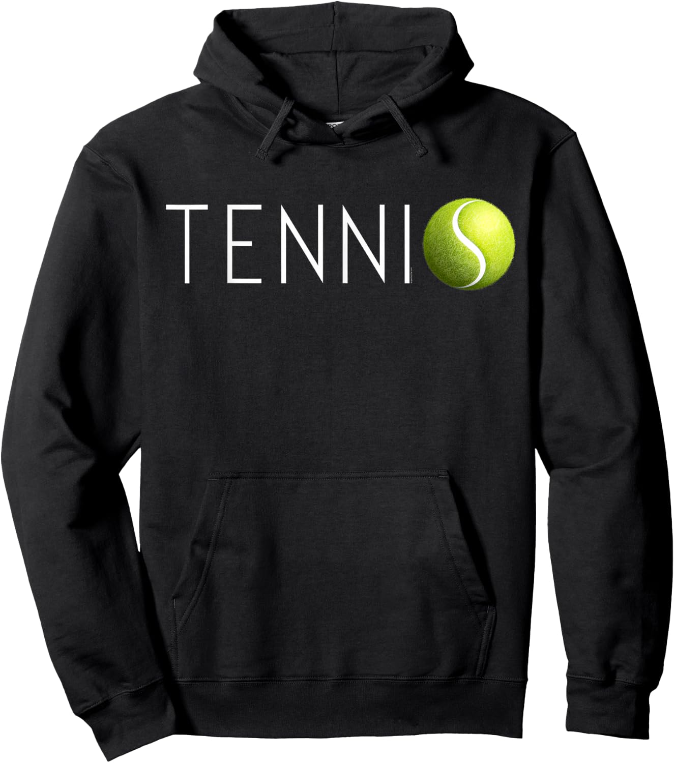 Tennis T Shirt Women & Kids Cool Text Tennis Ball Hoodie - Hoodie | Black