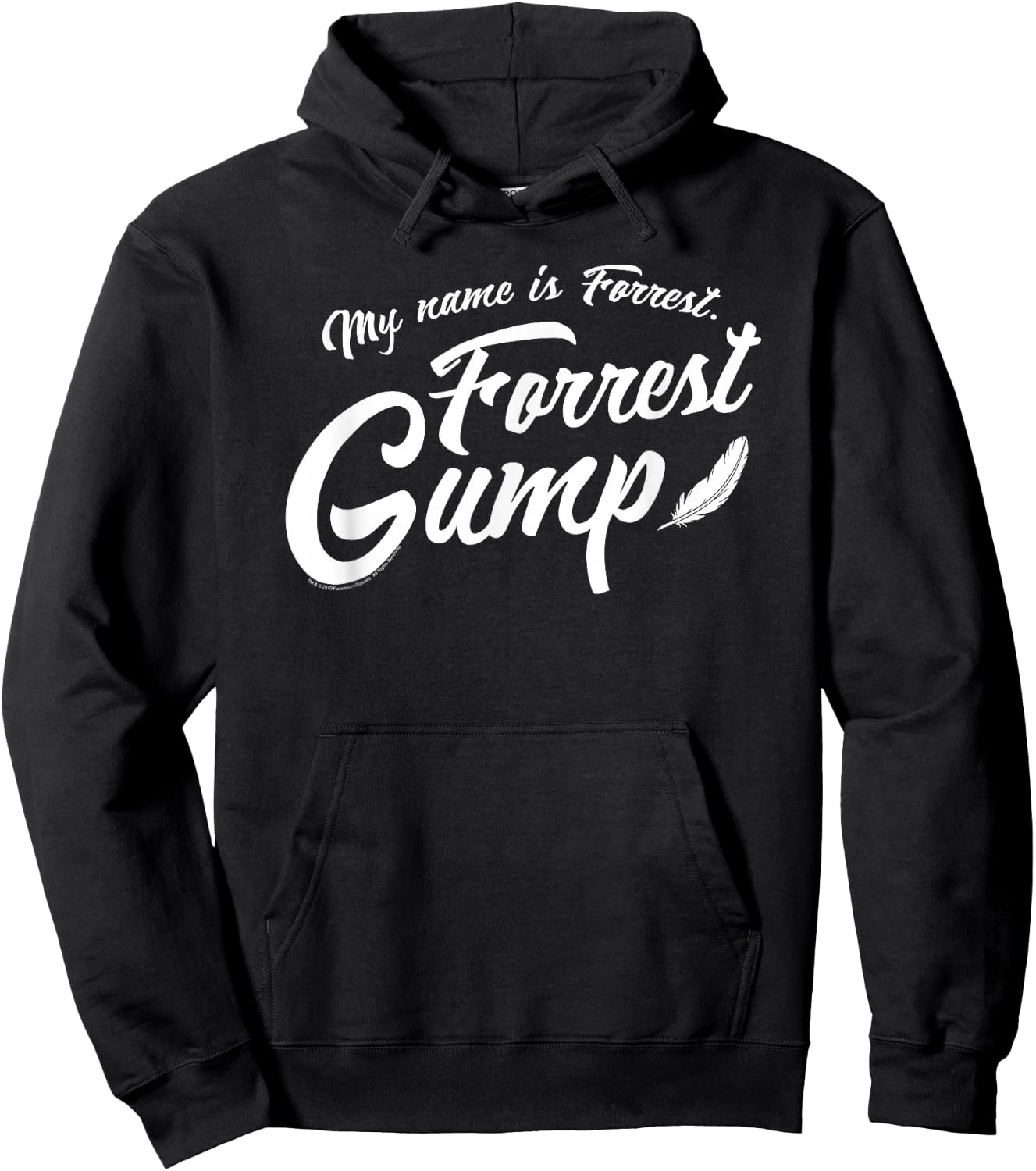 Forrest Gump My Name is Forrest Script Hoodie - Hoodie | Black