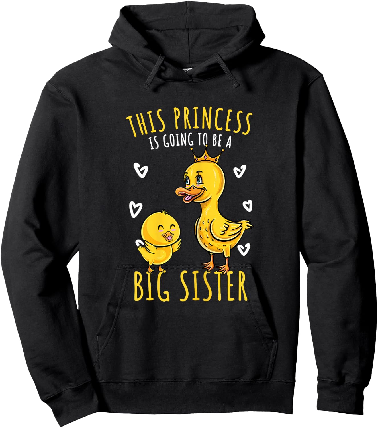 Duck Sister This Princess Is Going To Be A Big Sister Hoodie - Hoodie | Black