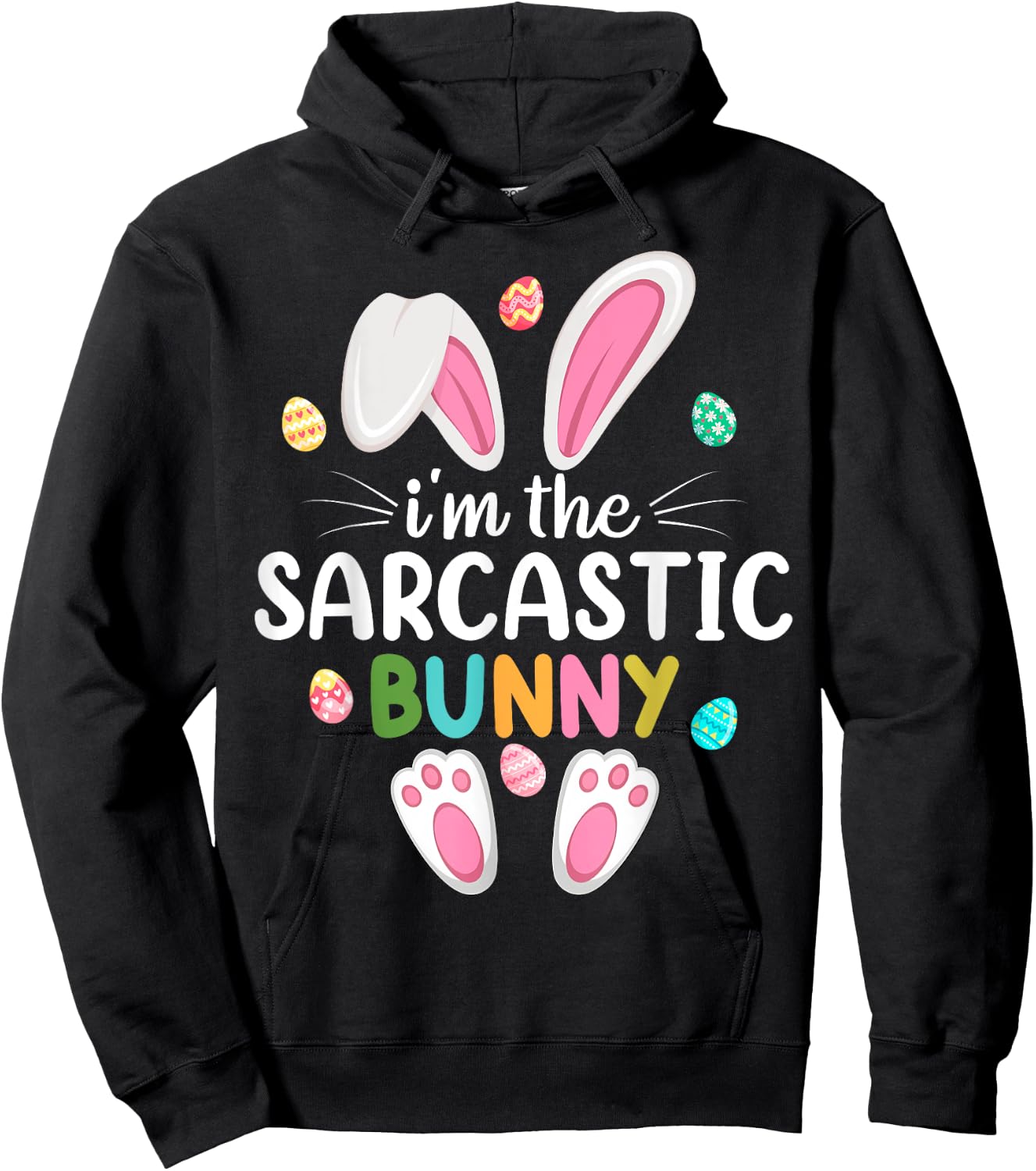 I'm The Sarcastic Bunny Matching Family Easter Hoodie - Hoodie | Black