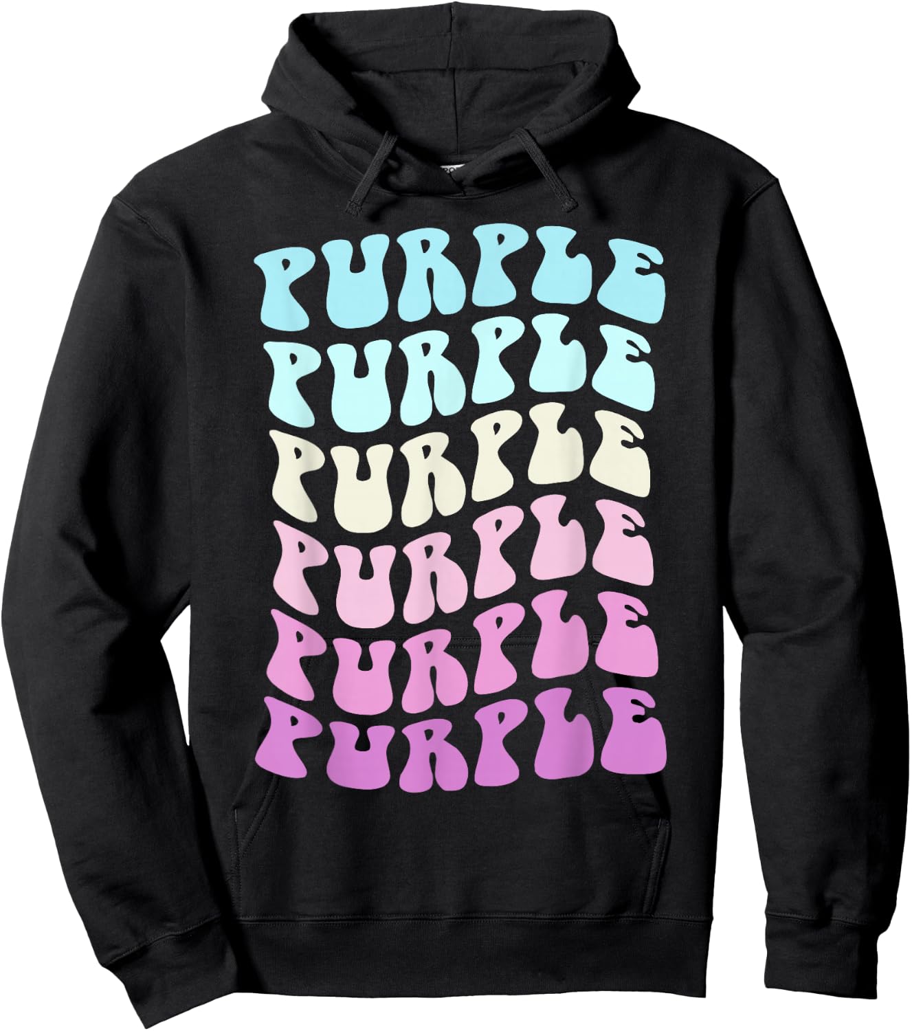Groovy PURPLE Team Summer Camp War Game Sports Color School Hoodie - Hoodie | Black