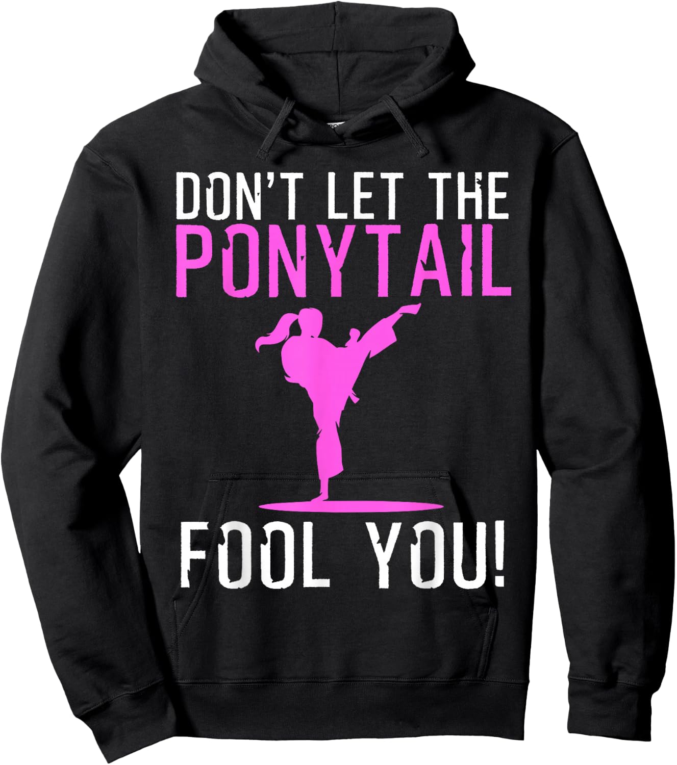 Funny Karate Design Girls Karate Kick Martial Art Small Hoodie - Hoodie | Black