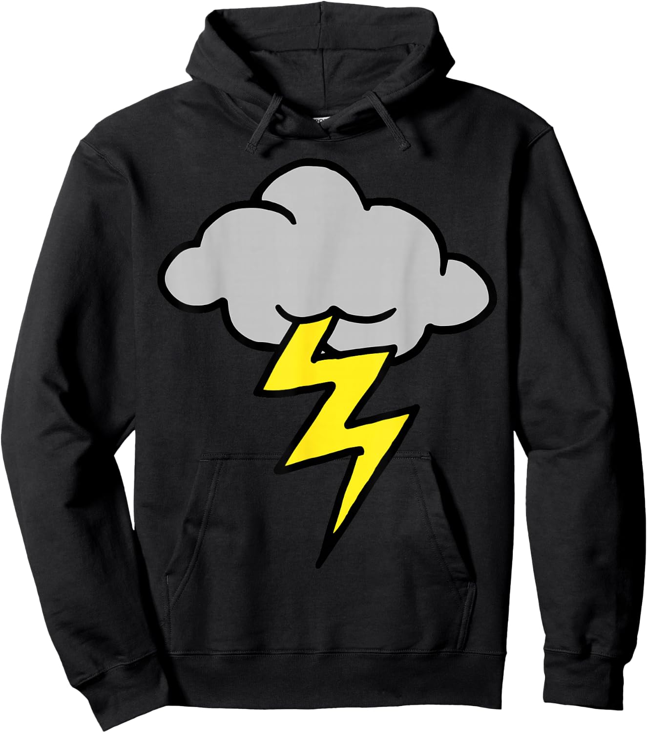 Lightning Thunder Lightning Bolt Storm Cloud Strikes Hoodie - Hoodie | Black