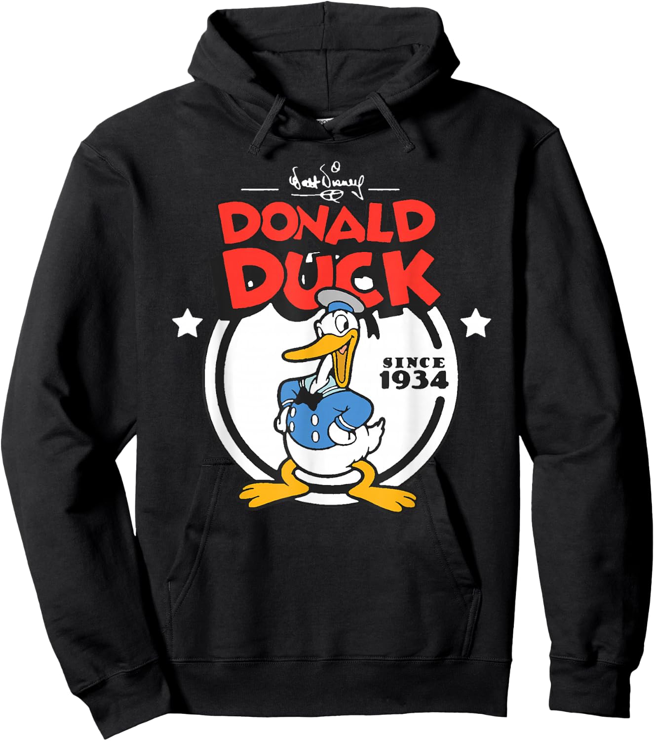 Disney Donald Duck 90th Anniversary Since 1934 Retro Vintage Hoodie - Hoodie | Black