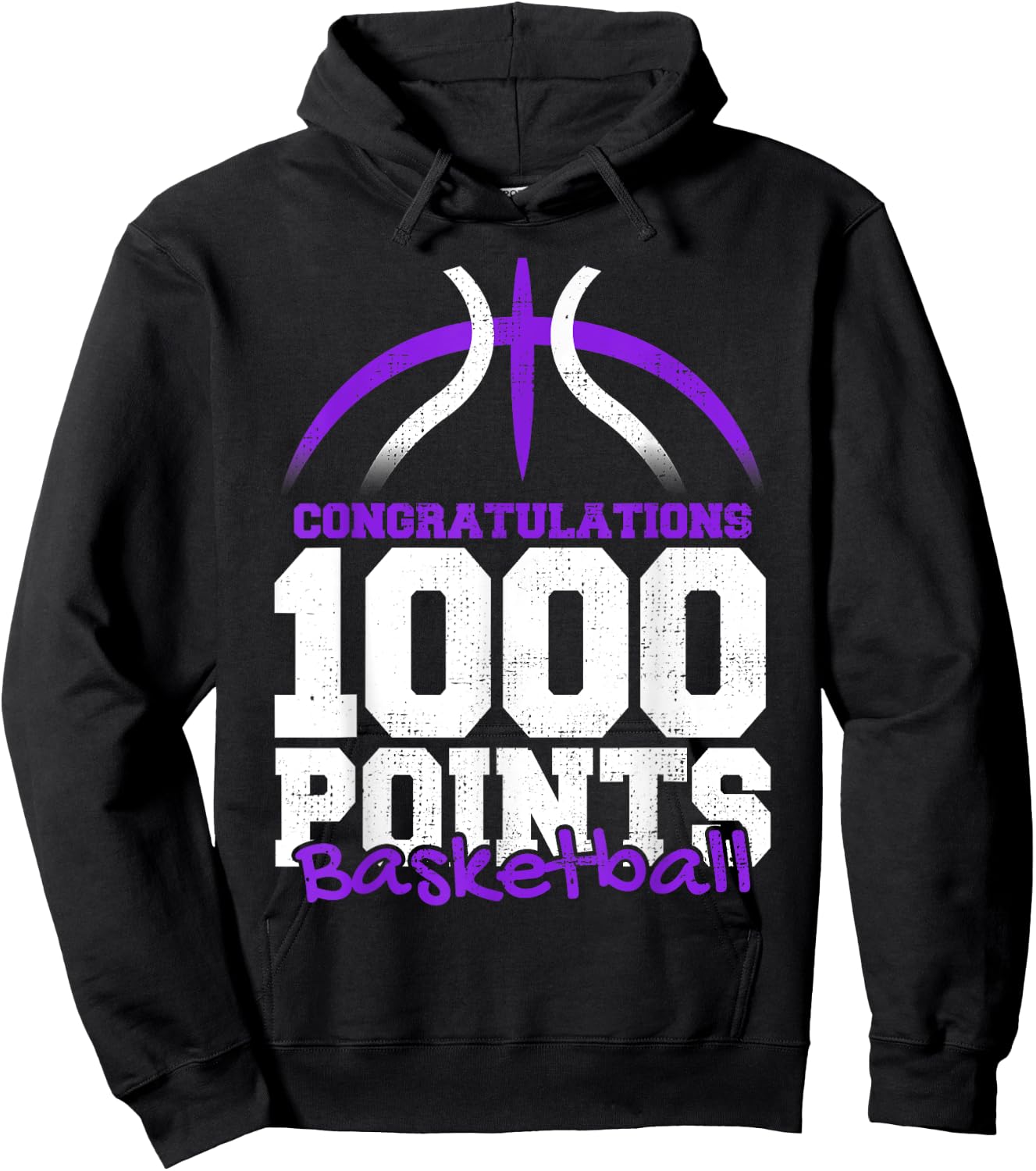 1000 Points Basketball Scorer High School Basketball Player Hoodie - Hoodie | Black