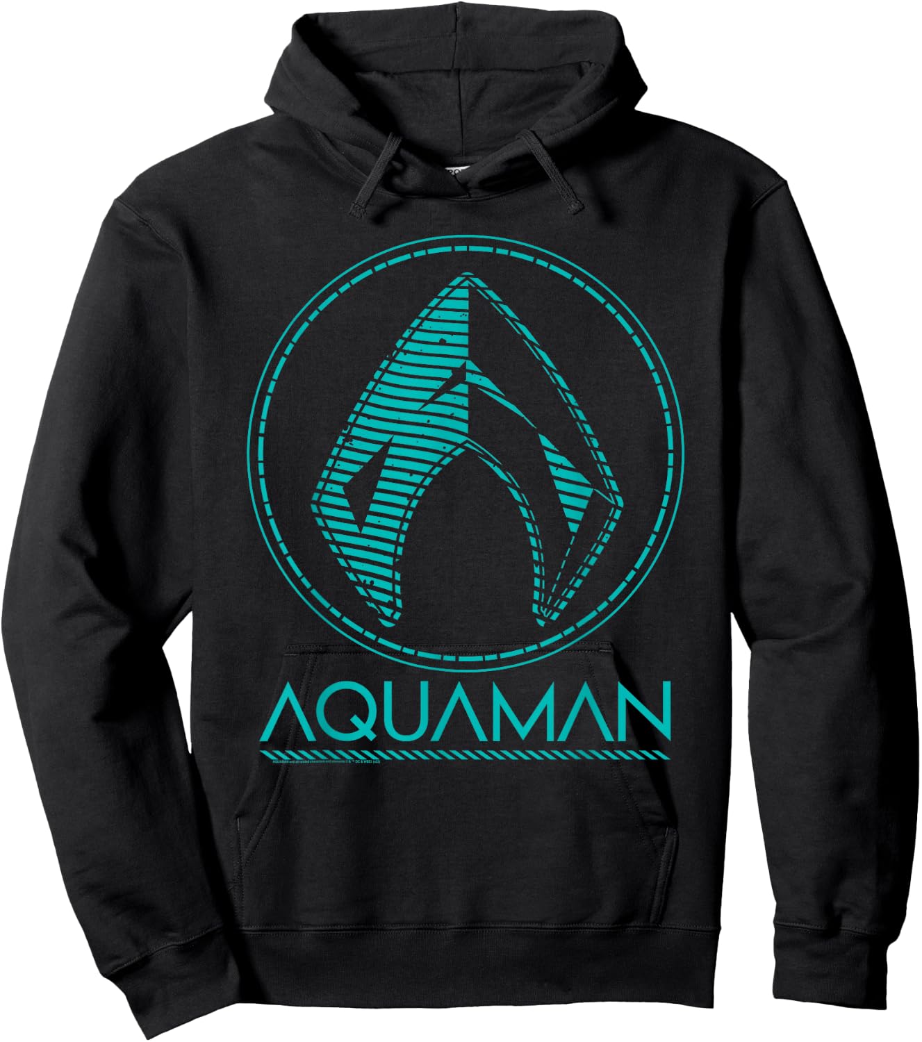 Aquaman Aqua Logo Hoodie - Hoodie | Black